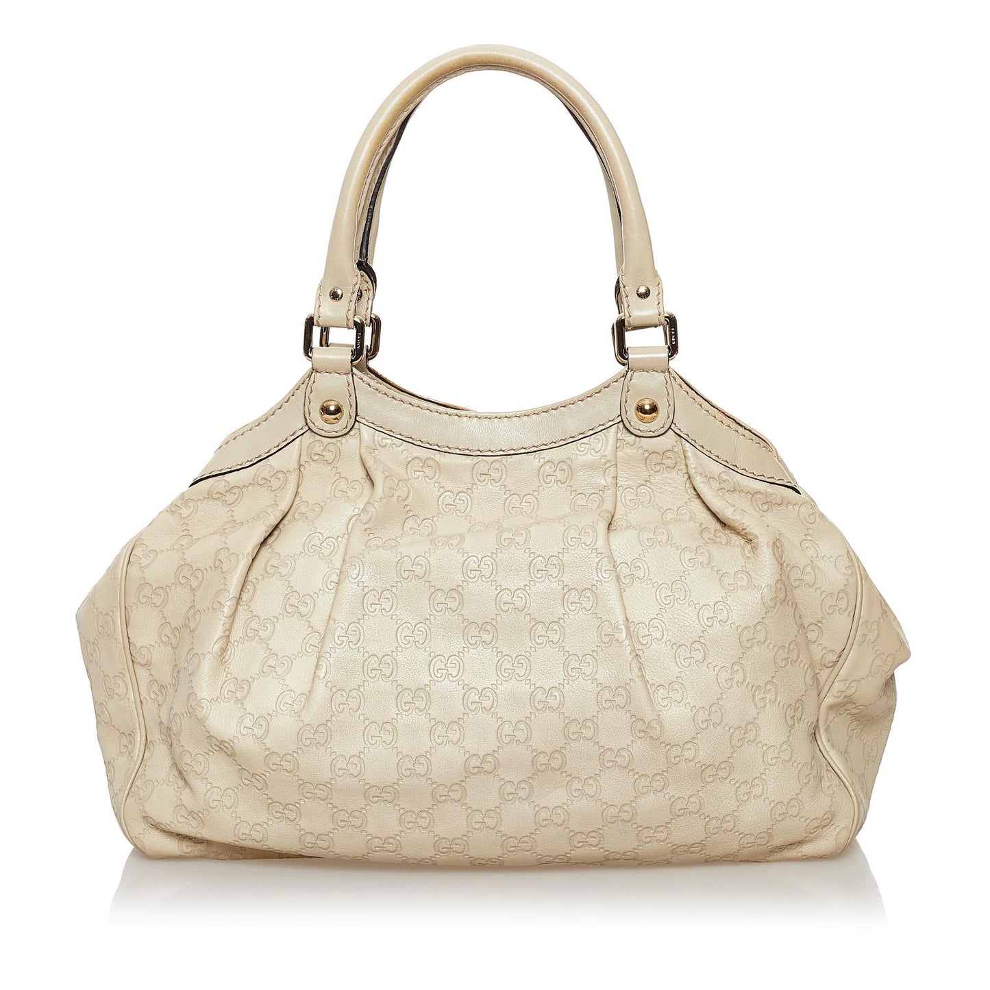 Gucci Guccissima Sukey SHG Calf White Tote Bag 3