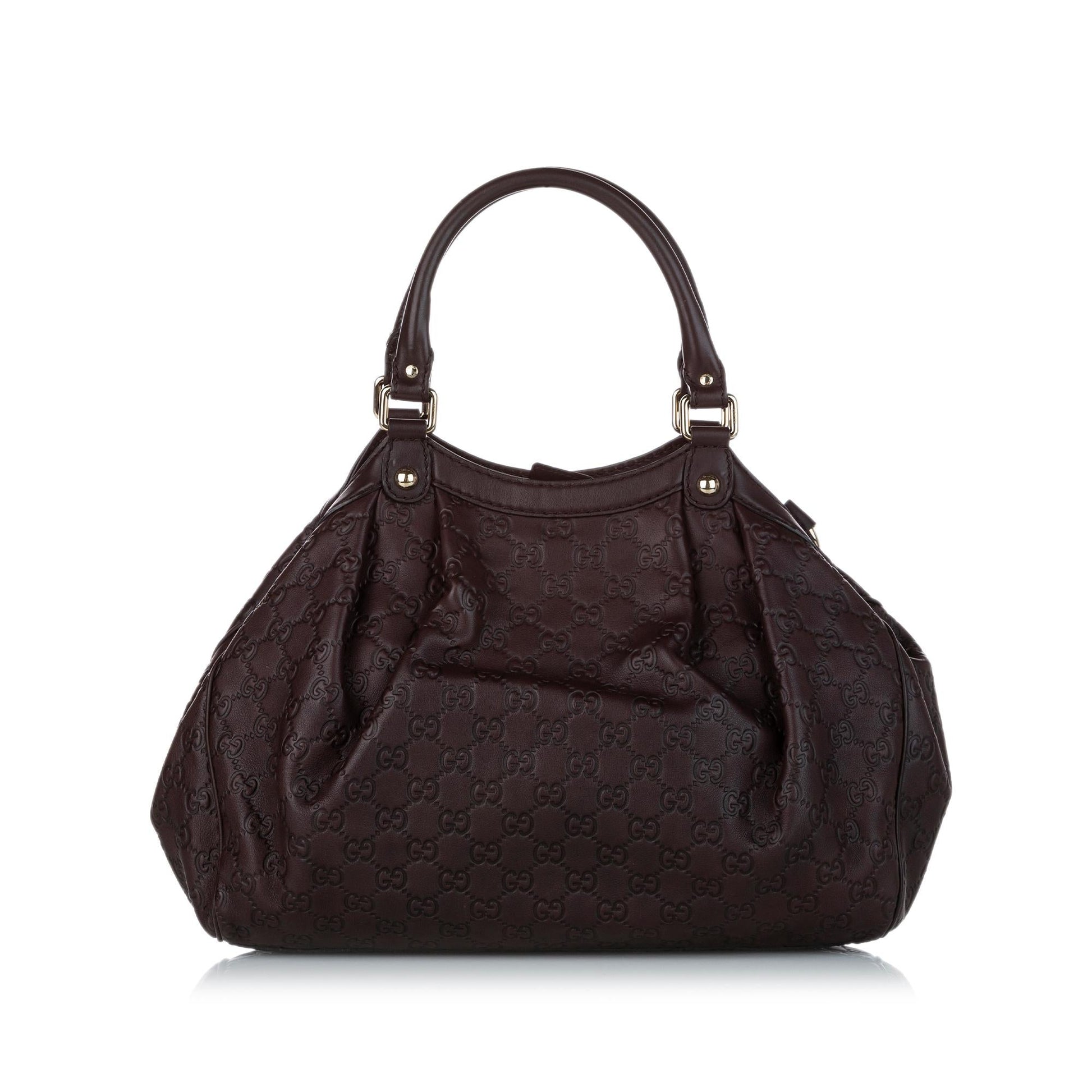 Gucci Guccissima Sukey SHG Calf Brown Tote Bag Bag Shg