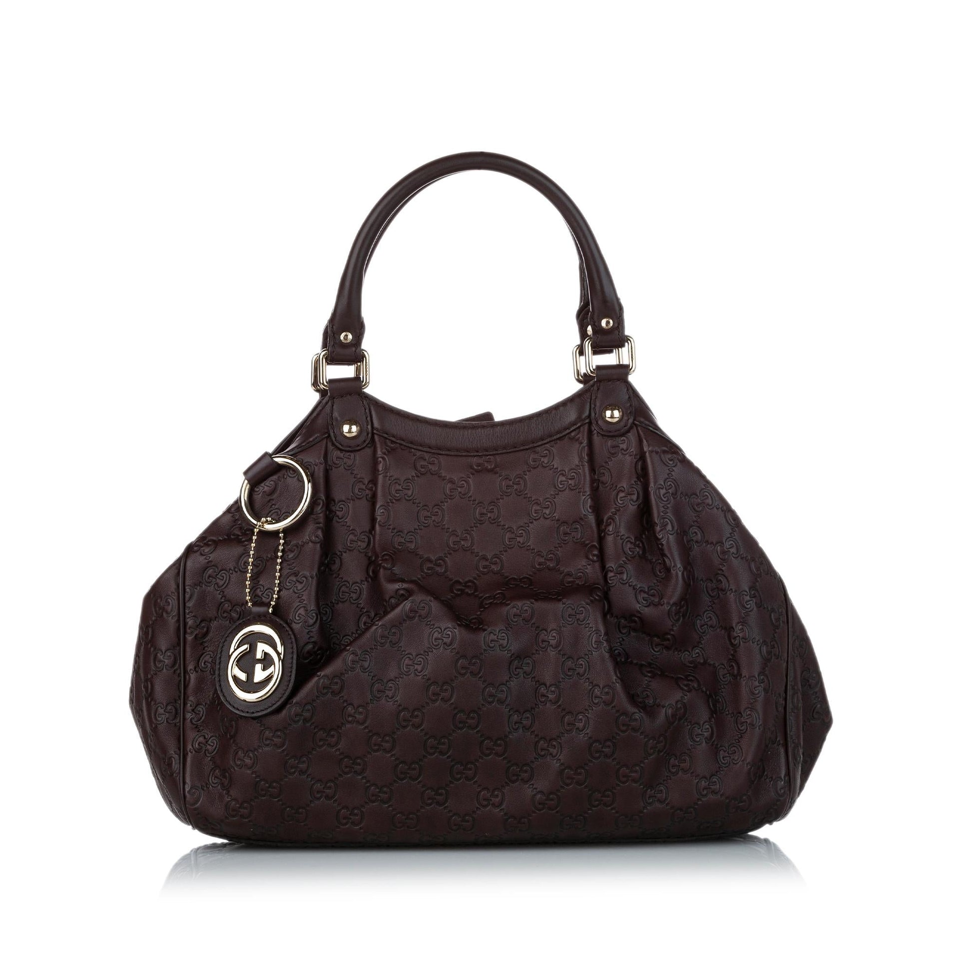 Gucci Guccissima Sukey SHG Calf Brown Tote Bag Bag Shg
