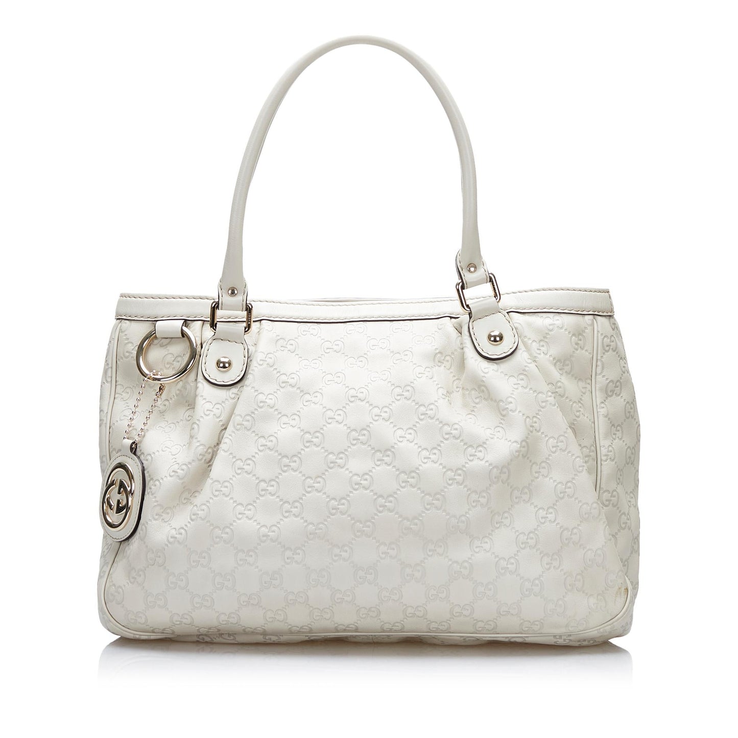 Gucci Guccissima Sukey SHG-xFmRPG Calf White Tote Bag