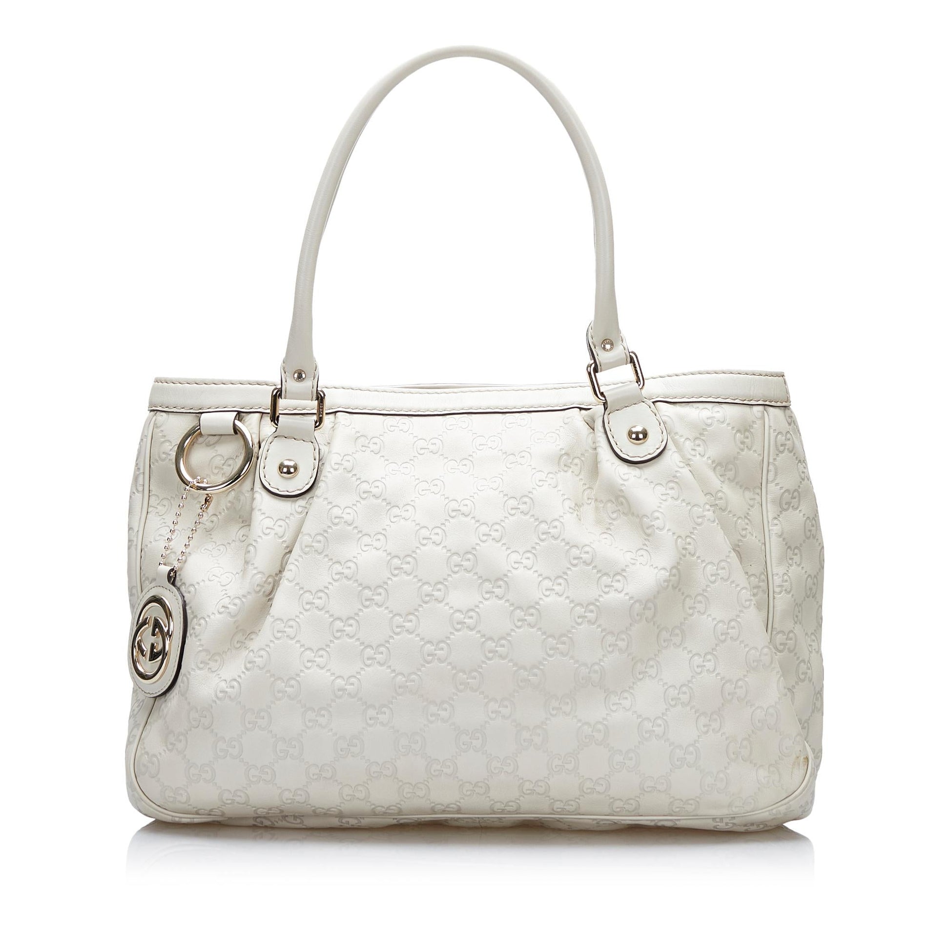 Gucci Guccissima Sukey SHG-xFmRPG Calf White Tote Bag