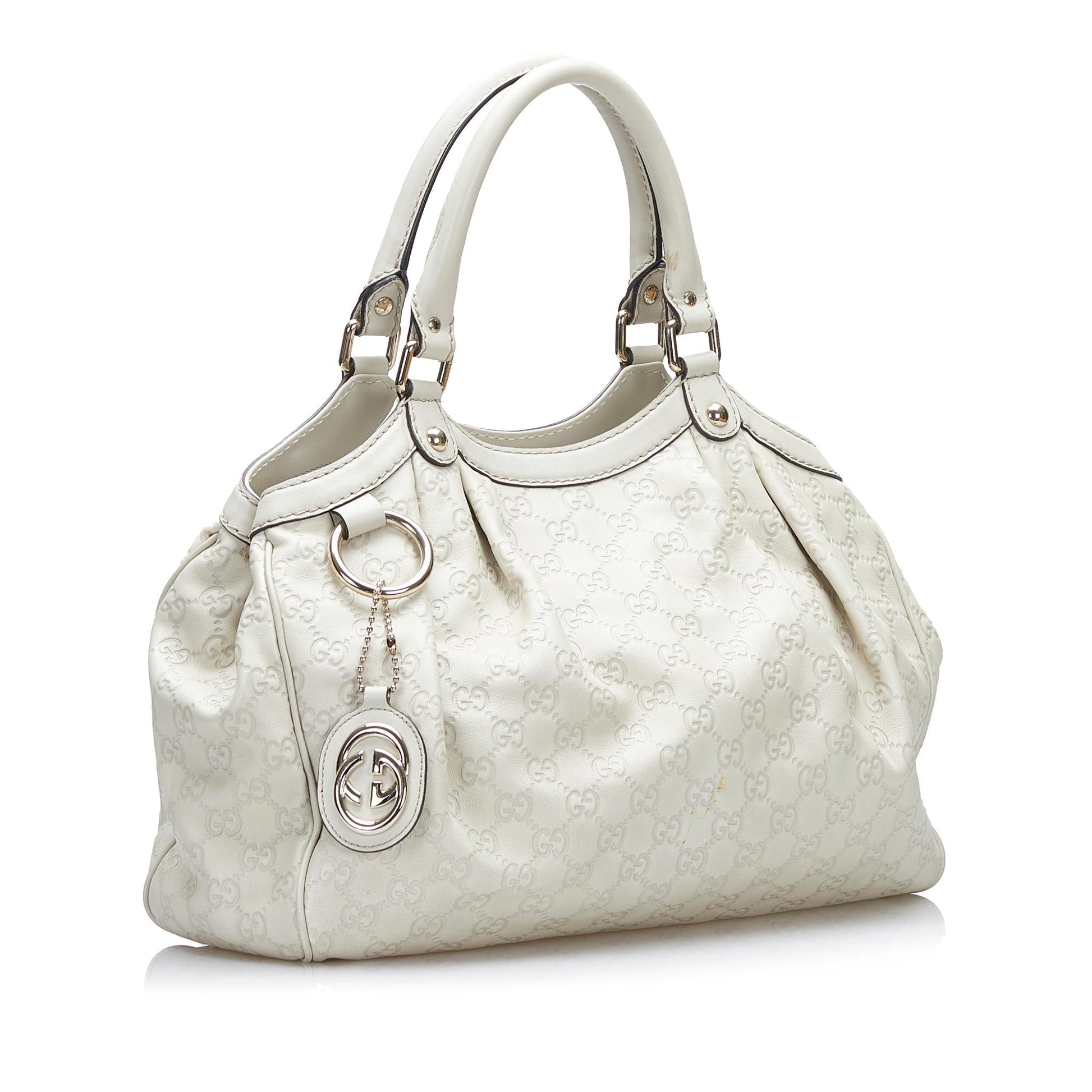 Gucci Guccissima Sukey SHG-7Geu6f Calf White Tote Bag
