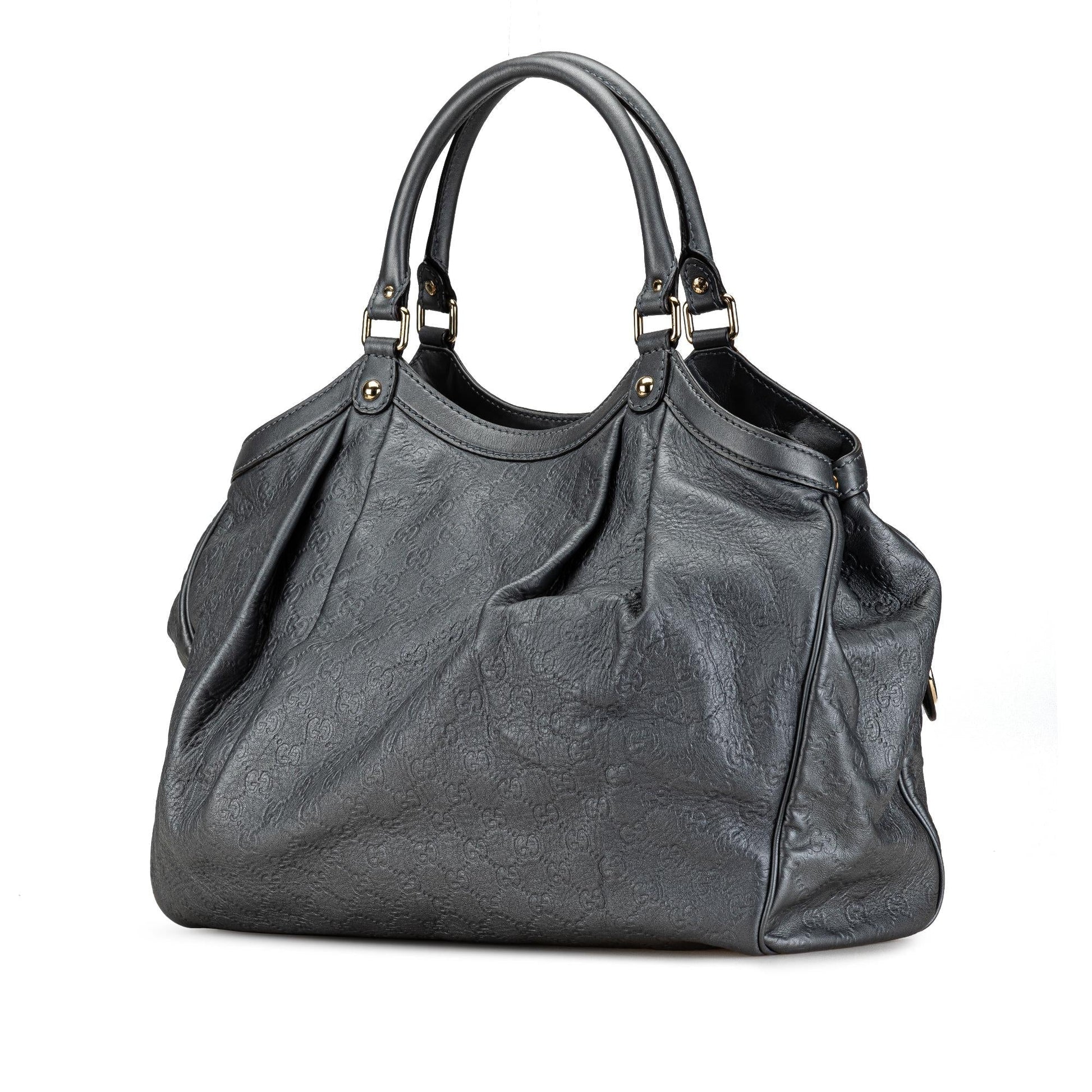 Gucci Guccissima Sukey SHG-5iG5Tr Calf Grey Tote Bag