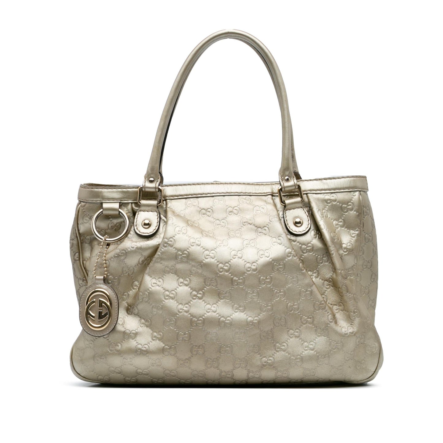 Gucci Guccissima Sukey Calf Gold Tote Bag Tote 2