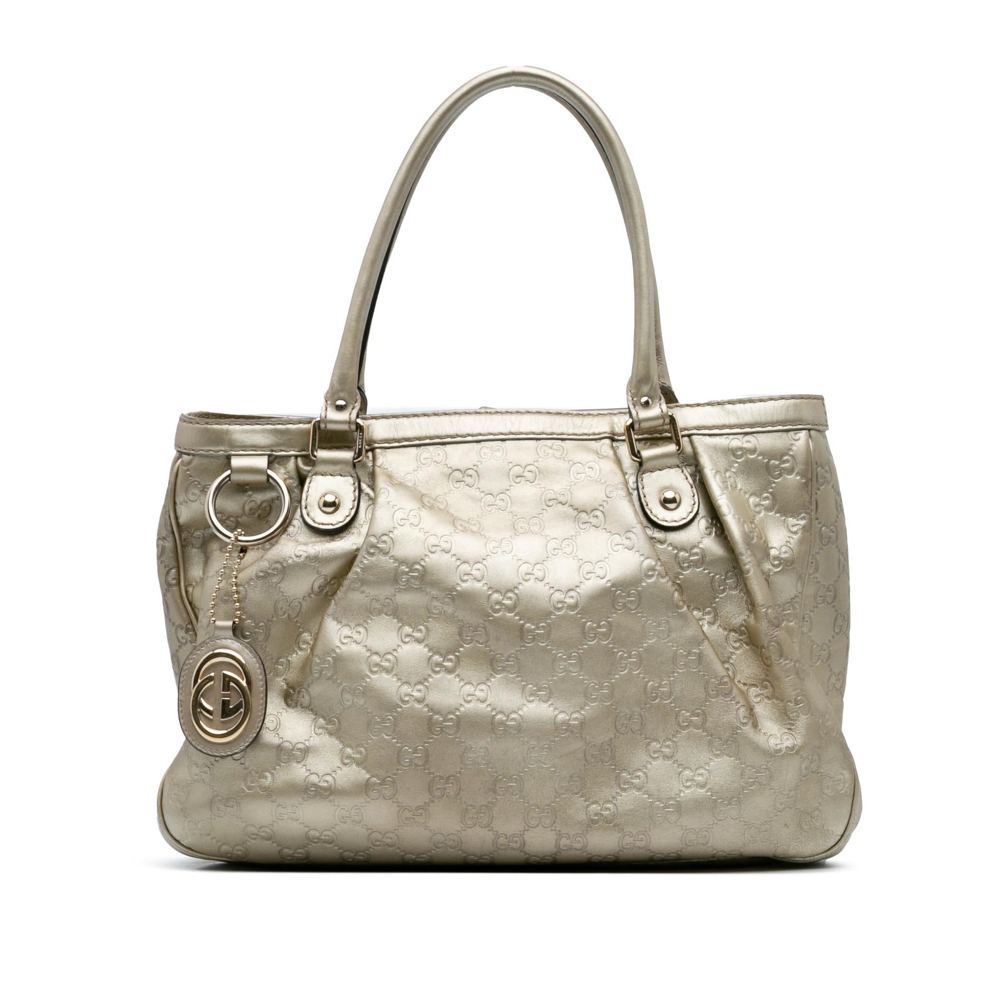 Gucci Guccissima Sukey Calf Gold Tote Bag Tote 2