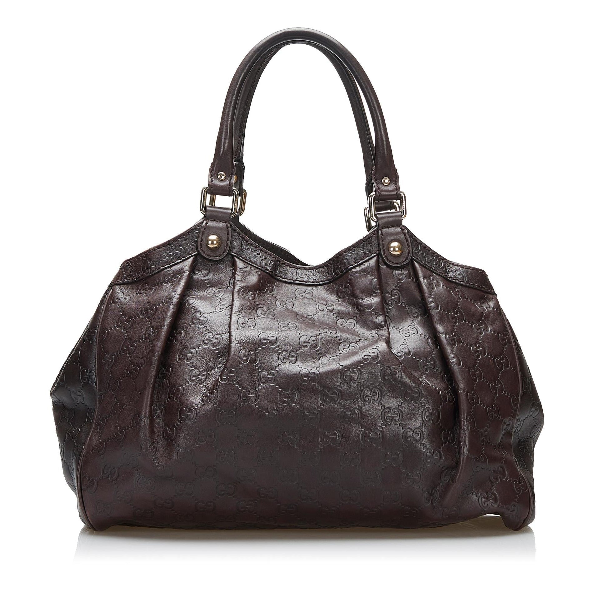 Gucci Guccissima Sukey SHG-Crr7vF Calf Brown Tote Bag