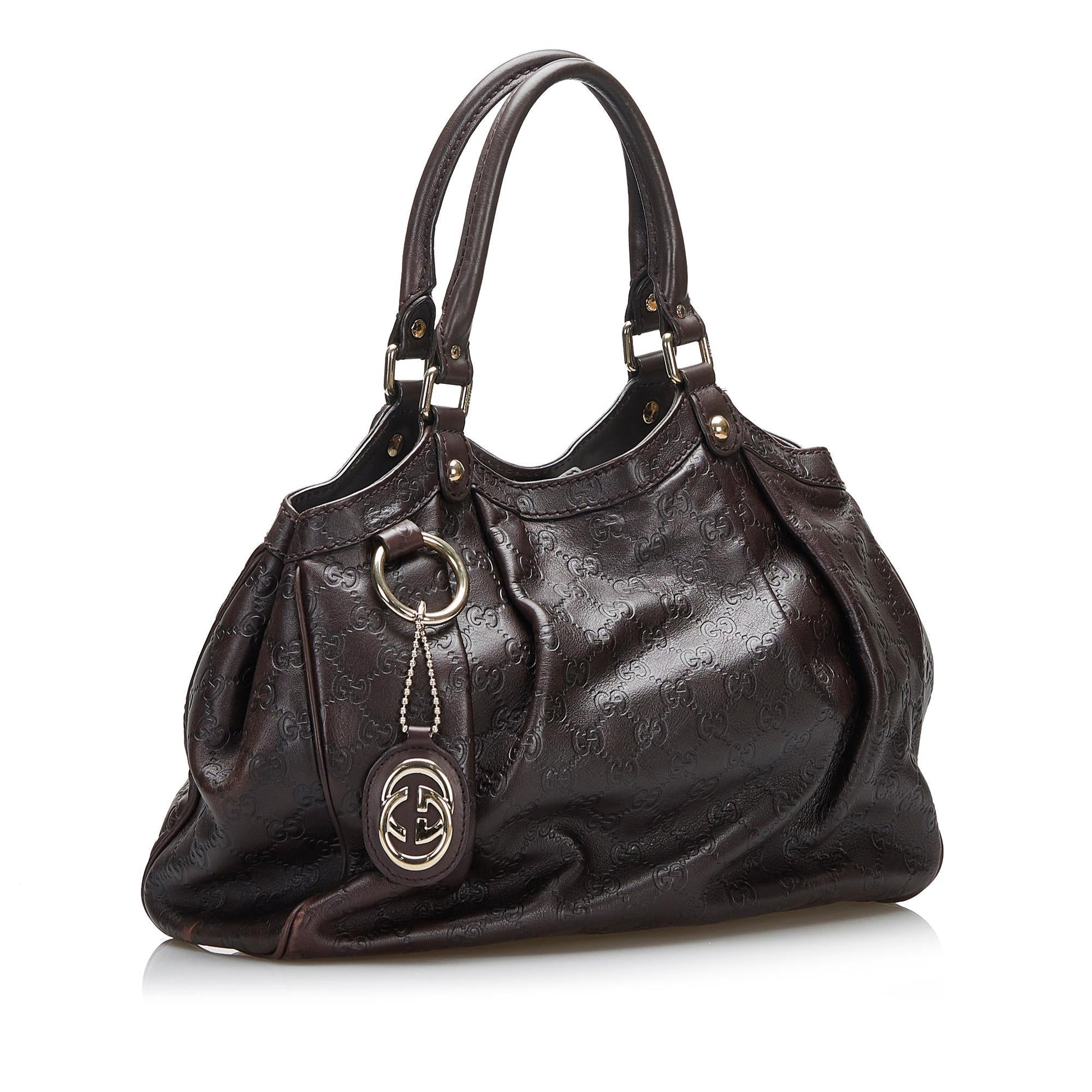 Gucci Guccissima Sukey SHG-Crr7vF Calf Brown Tote Bag