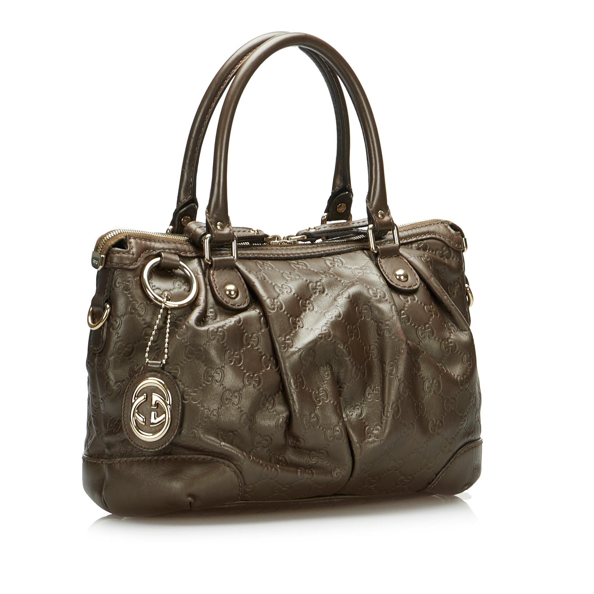 Gucci Guccissima Sukey SHG-E5Ne83 Calf Brown Satchel Bag