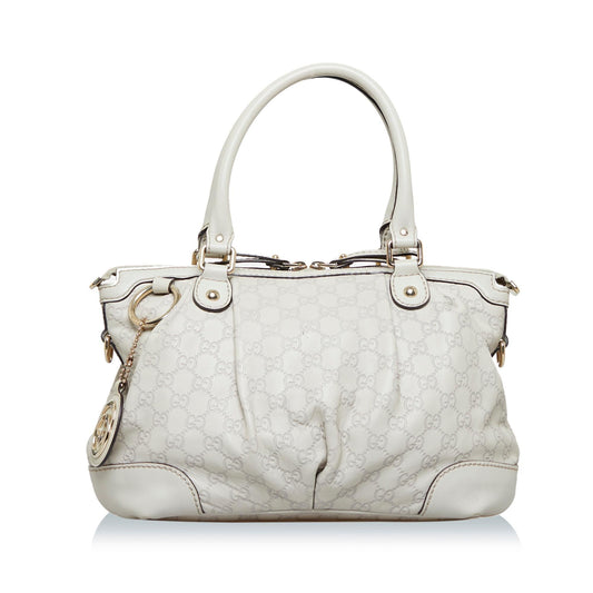 Gucci Guccissima Sukey SHG-s0YQxO Calf White Tote Bag