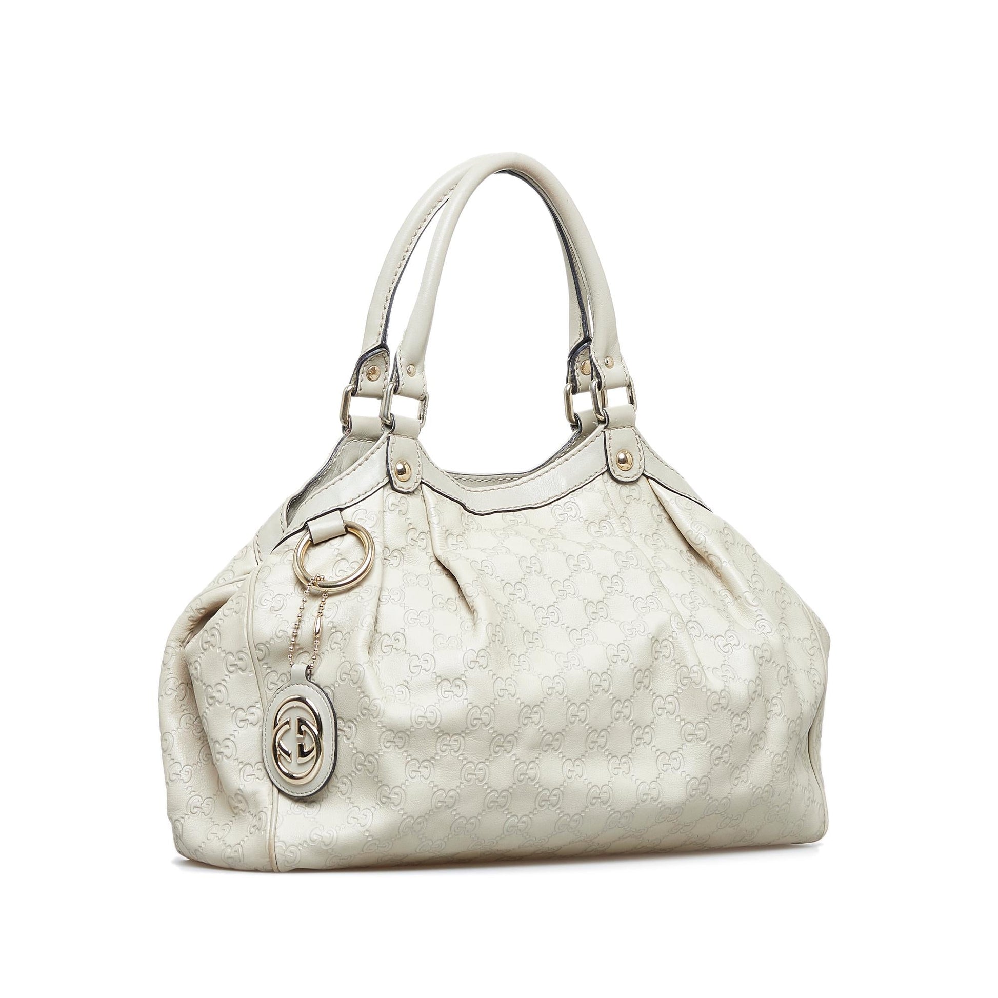 Gucci Guccissima Sukey SHG-qxxsF9 Calf White Tote Bag