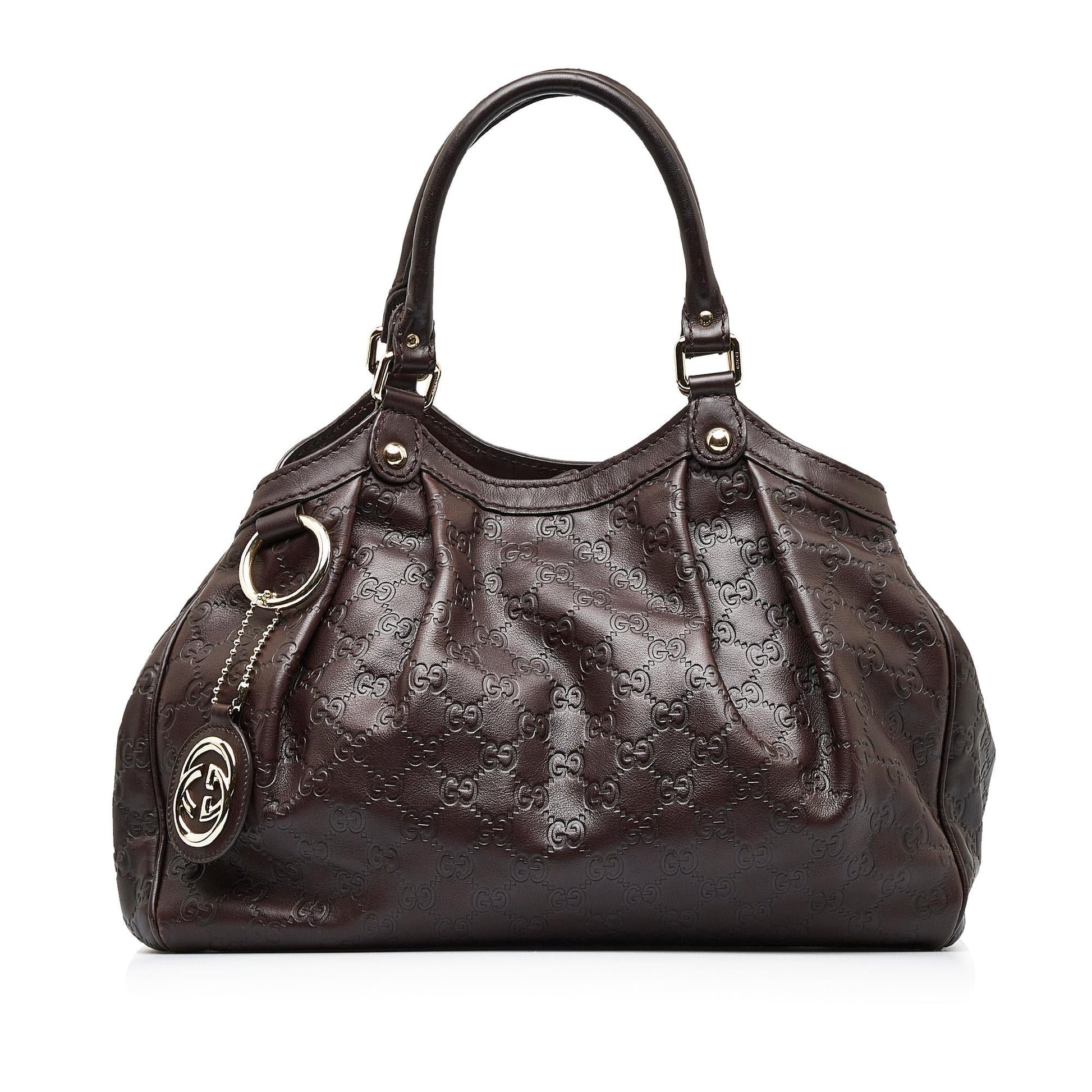Gucci Guccissima Sukey SHG-PgjXmv Calf Brown Tote Bag