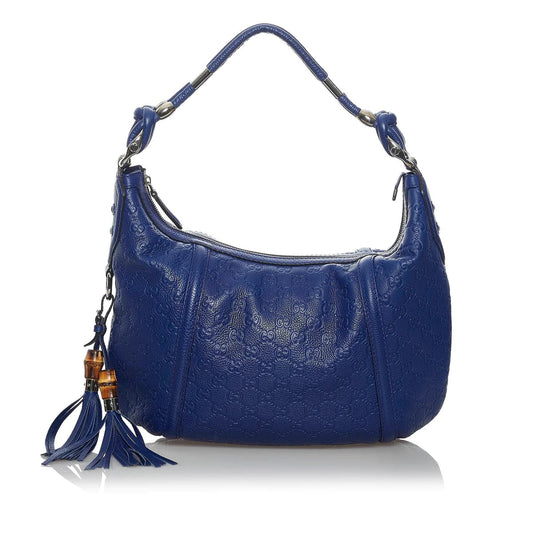 Gucci TECHNO HORSEBIT Blue Shoulder Bag