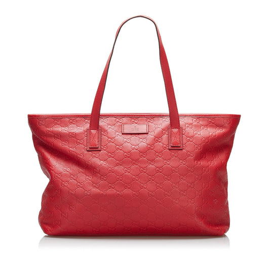Gucci Guccissima SHG-41PyqK Calf Red Tote Bag