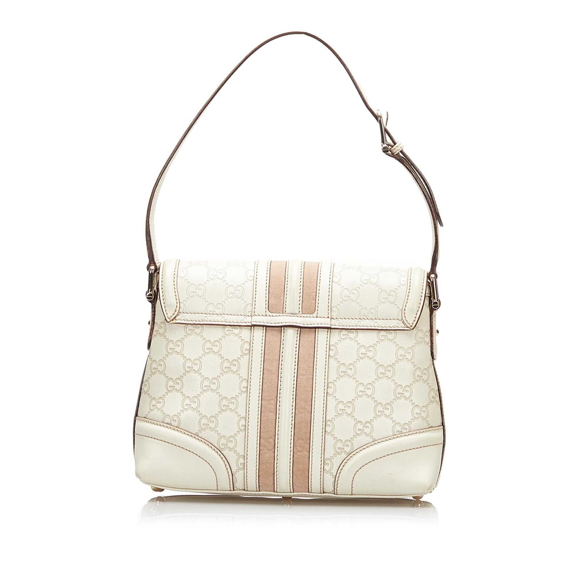 Gucci Guccissima Treasure SHG Calf White Shoulder Bag