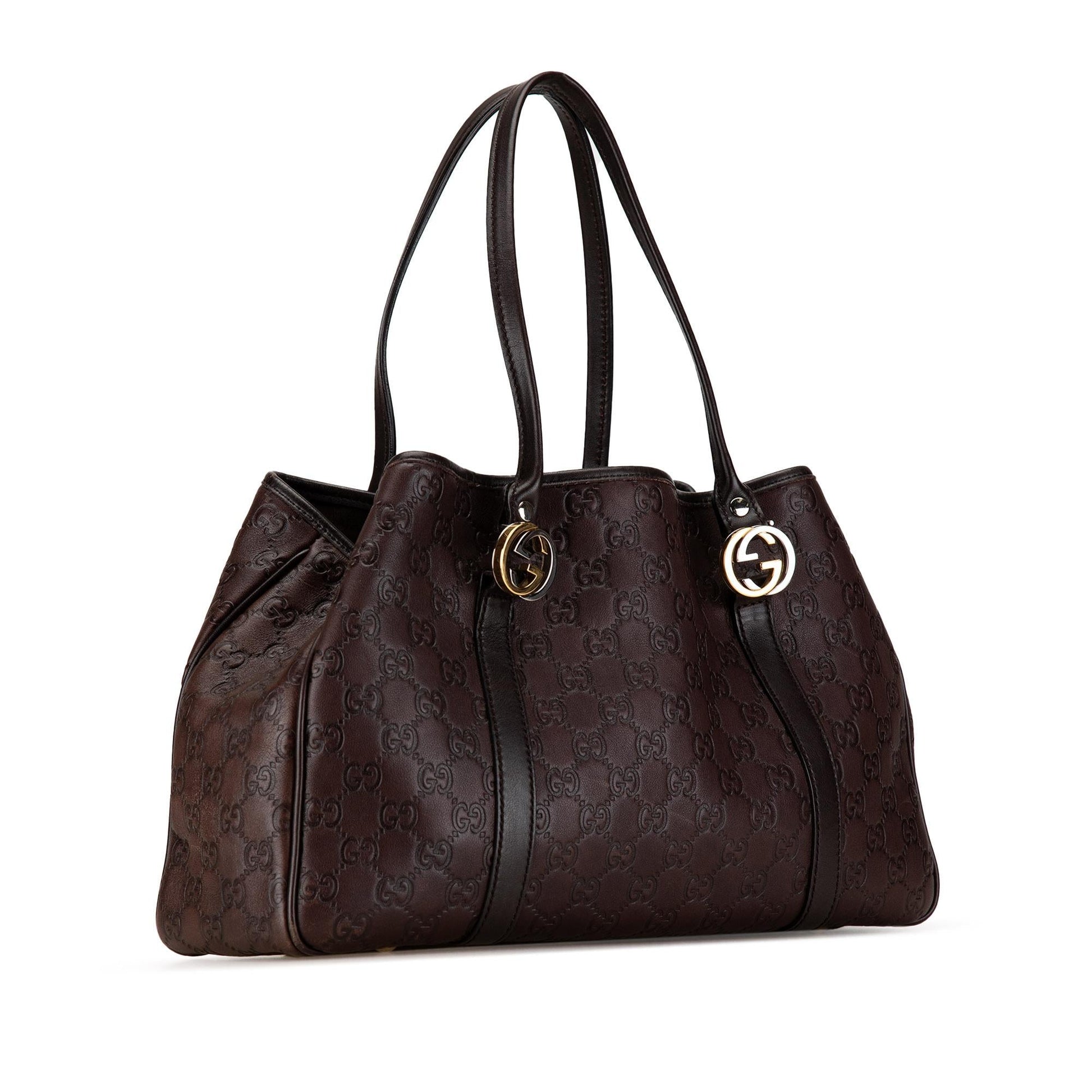 Gucci Guccissima Twins SHG-gzoPWz Calf Brown Tote Bag