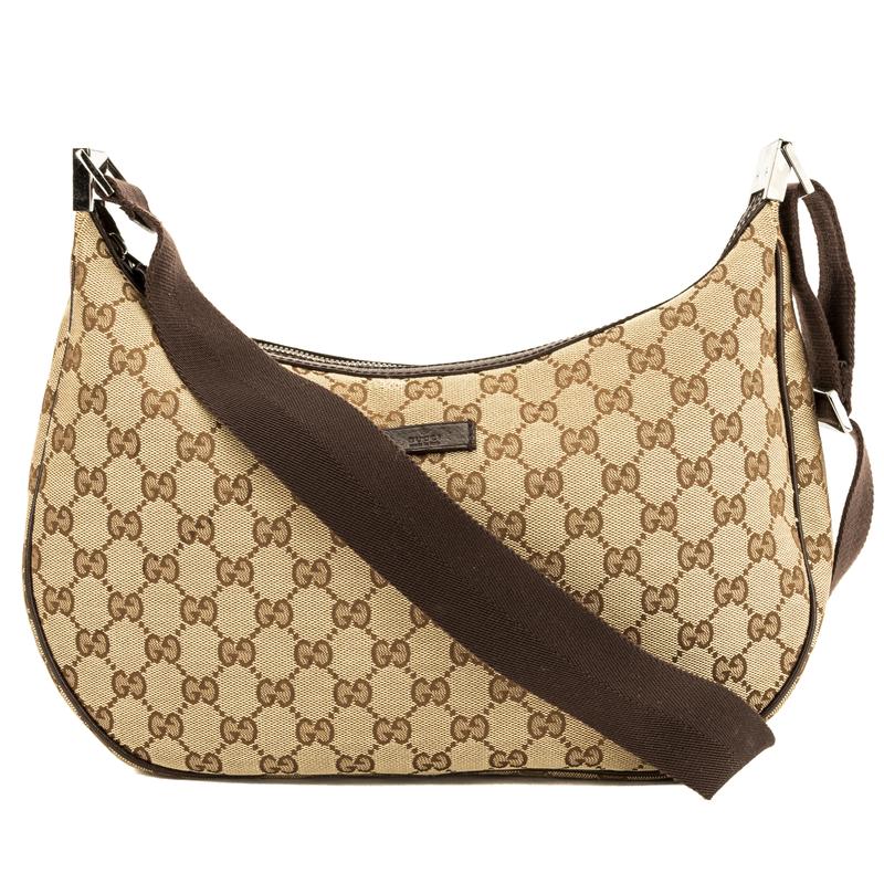 Gucci GG Half Moon Crescent Messenger Monogram Travel Bag