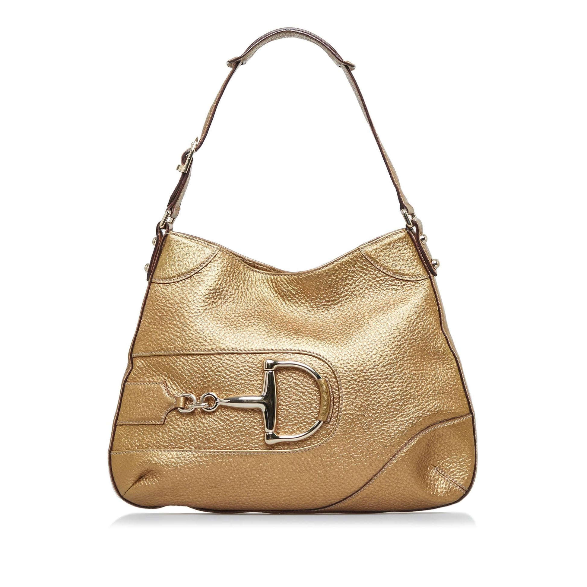 Gucci Hasler SHG-kigbkQ Calf Gold Shoulder Bag