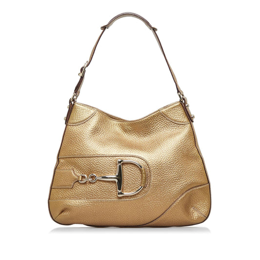 Gucci Hasler SHG-kigbkQ Calf Gold Shoulder Bag