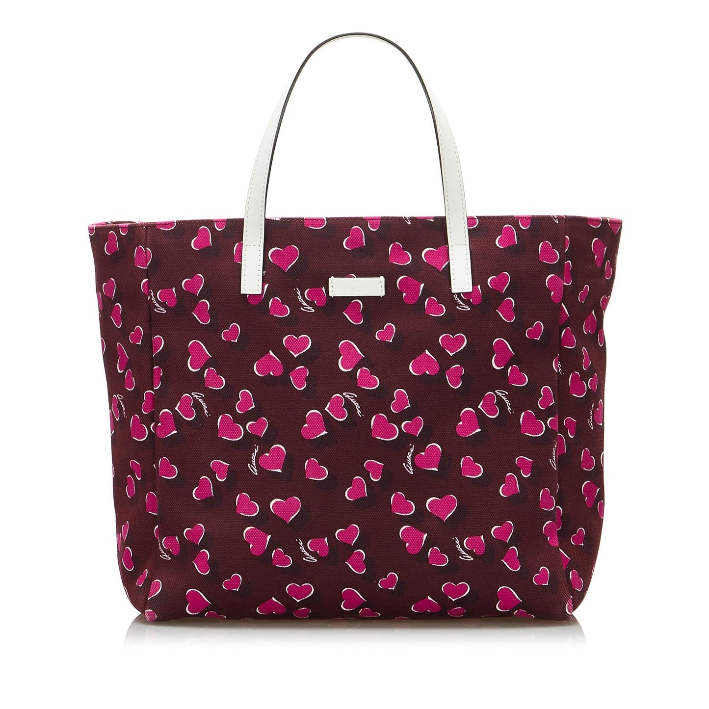 Gucci Heartbeat SHG-YIJnmP Canvas Red Tote Bag