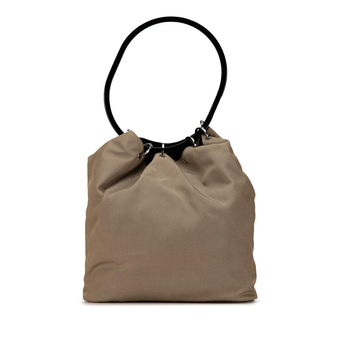 Gucci Hoop SHG-THja71 Canvas Brown Satchel Bag