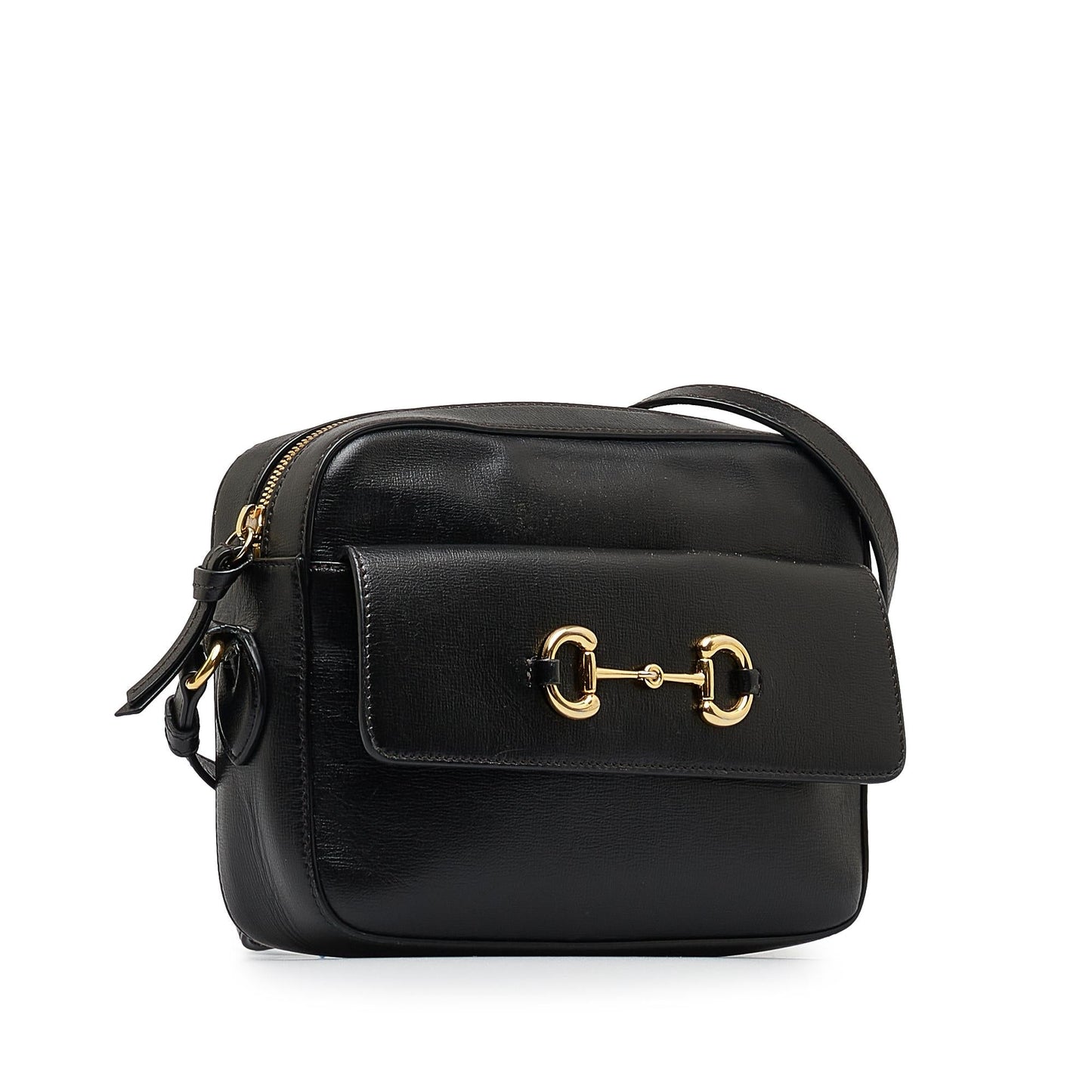 Gucci Horsebit SHG-vn1WGM Calf Black Crossbody Bag