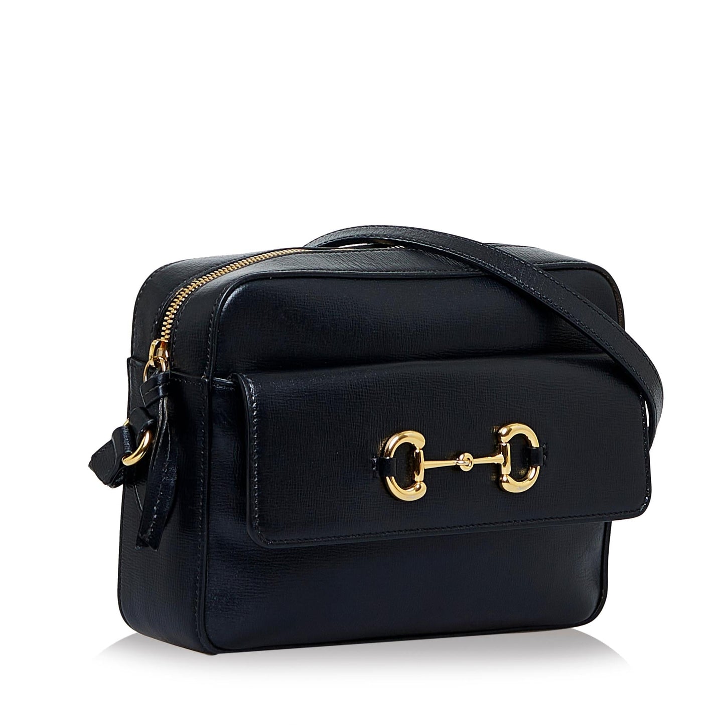 Gucci Horsebit SHG-IfXSIV Calf Black Crossbody Bag