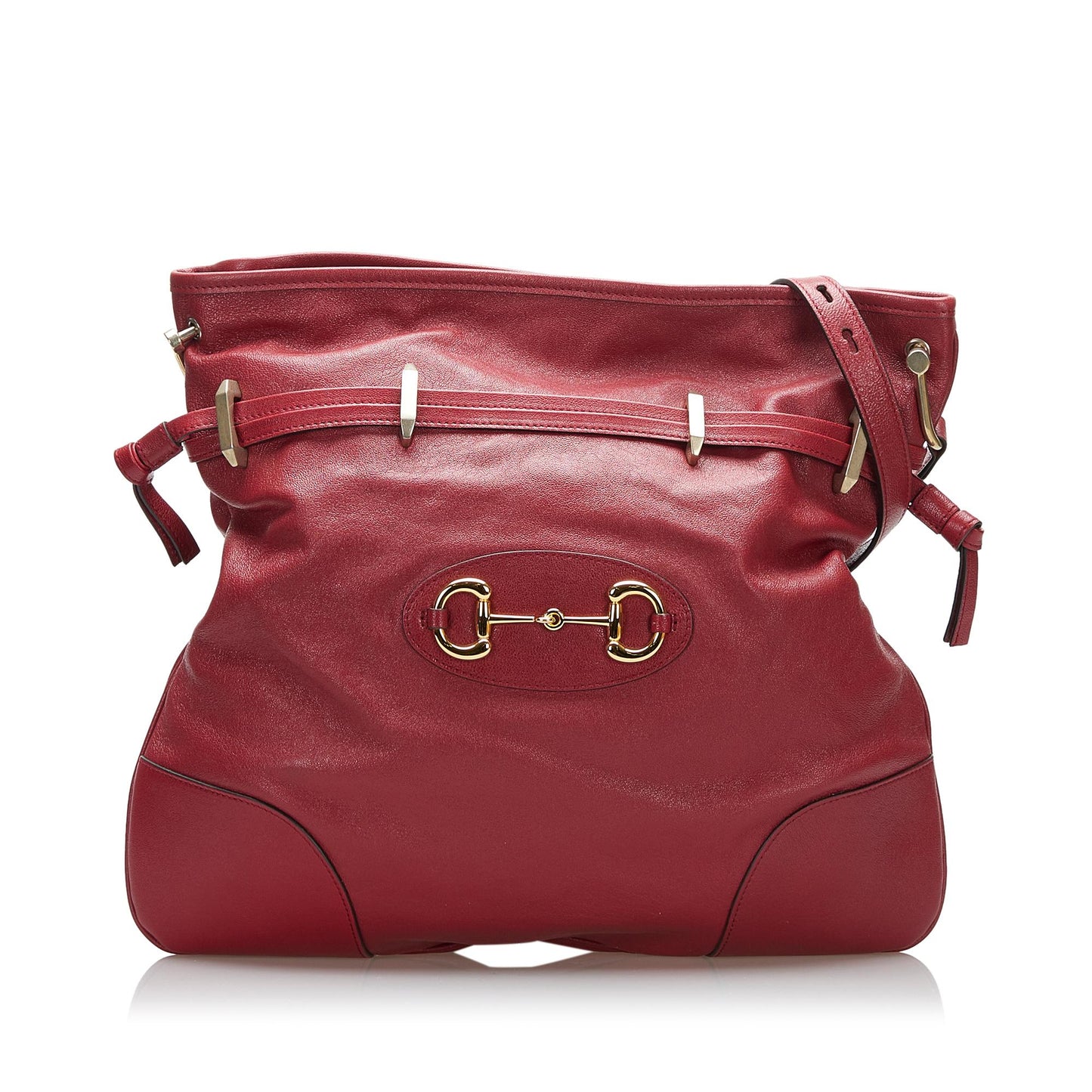Gucci Horsebit Drawstring SHG-Xwa7rJ Calf Red Jewelry