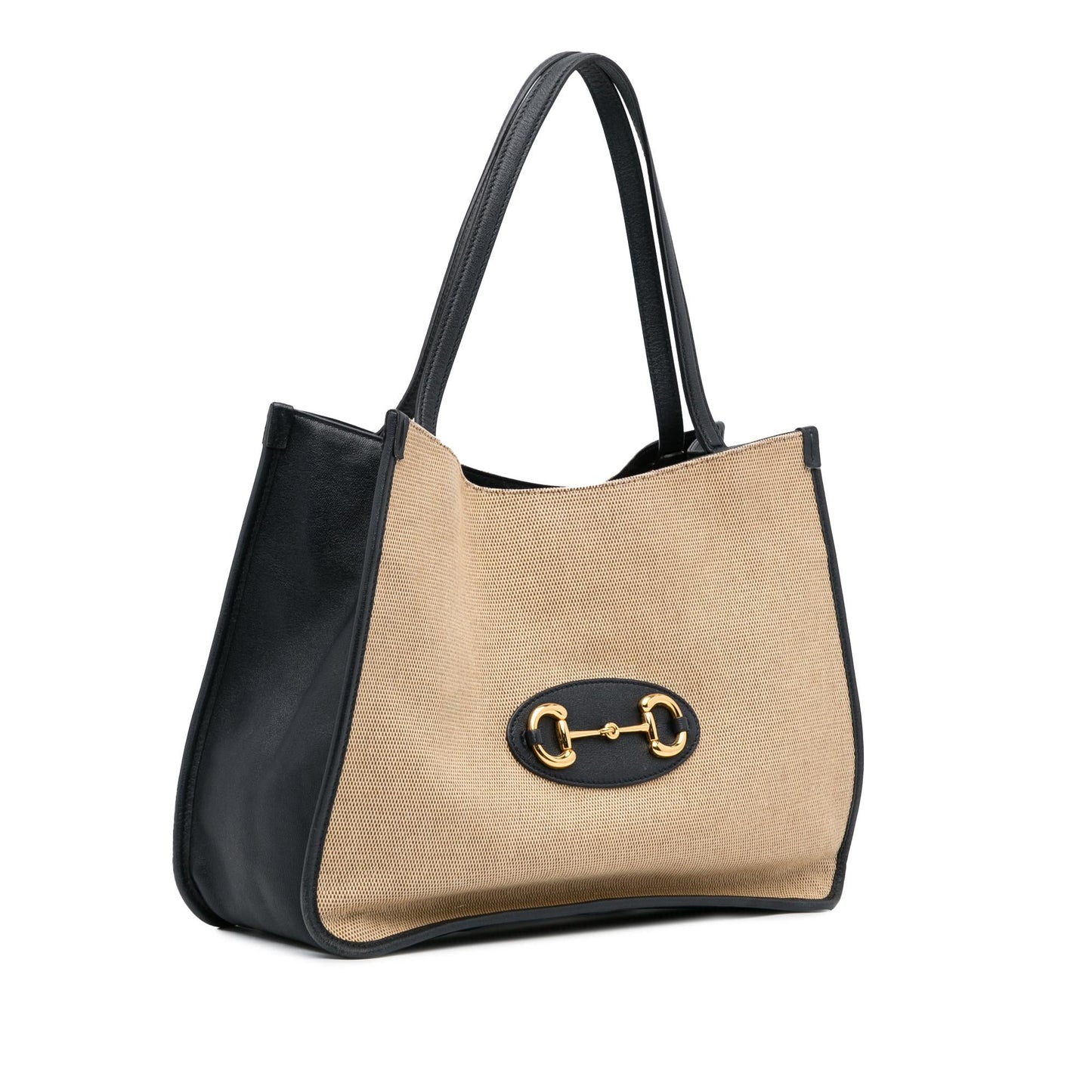 Gucci Horsebit SHG-5xQLat Canvas Brown Tote Bag