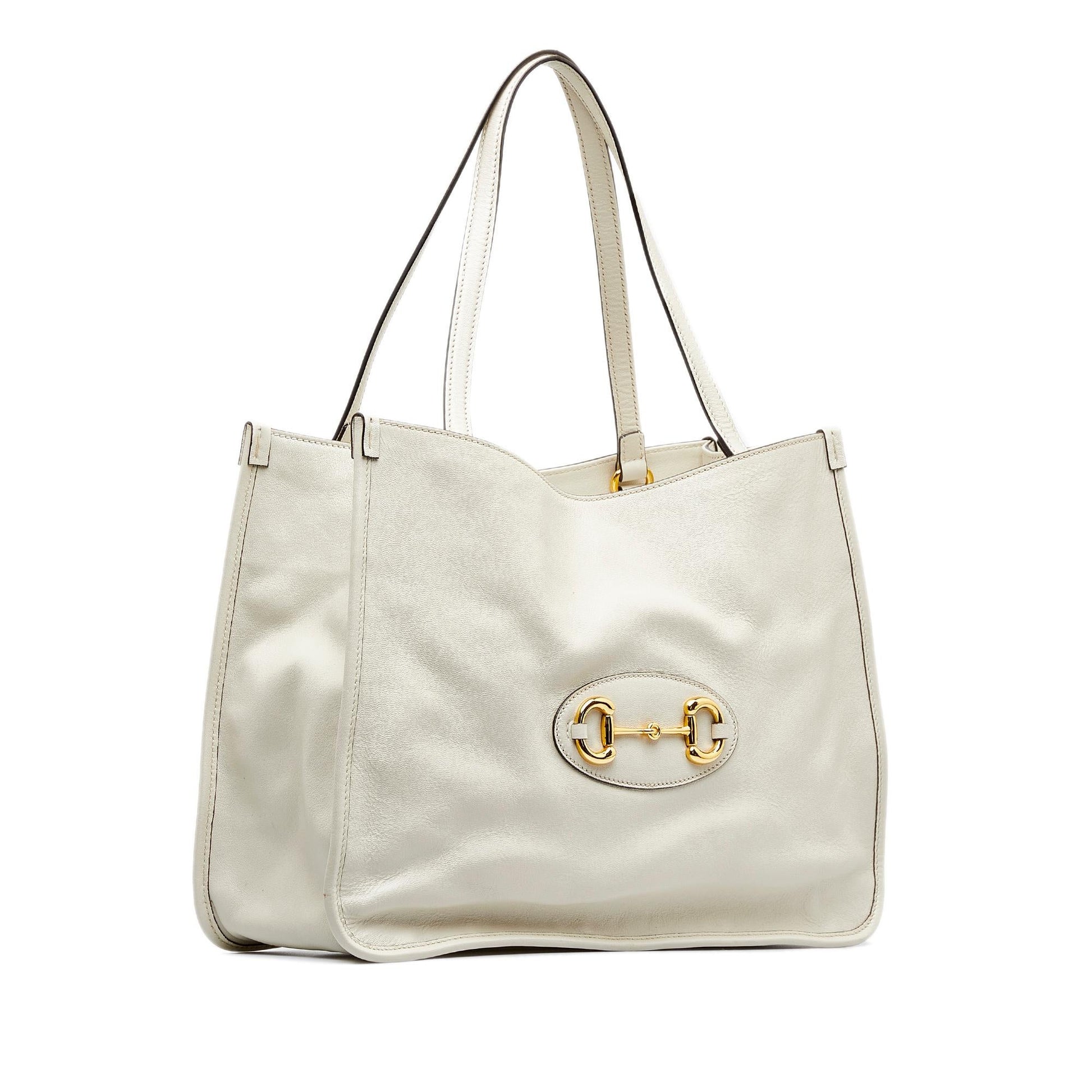 Gucci Horsebit SHG-GHJPK3 Calf White Tote Bag