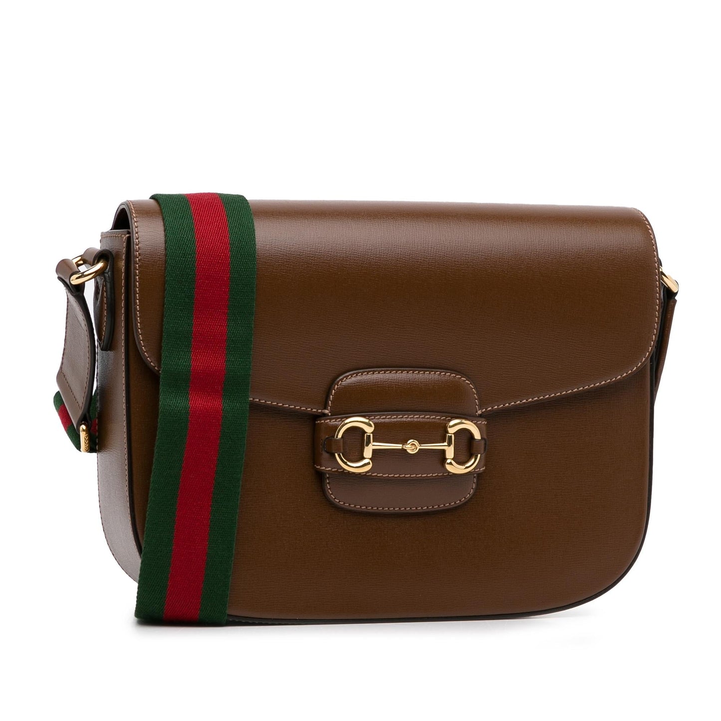 Gucci Horsebit Web SHG-lUyzCC Calf Brown Crossbody Bag