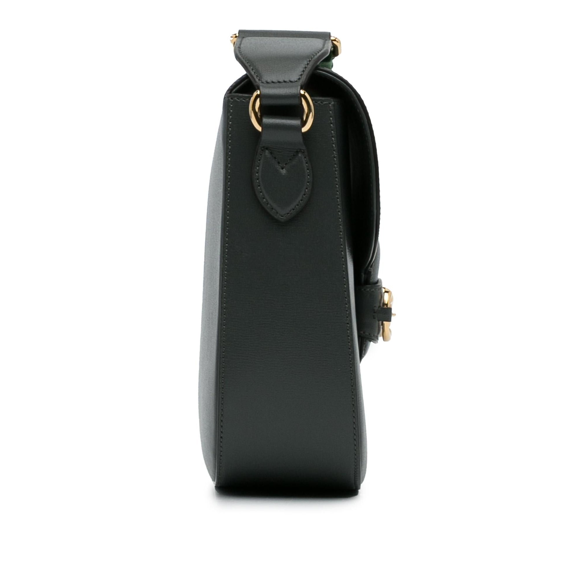 Gucci Horsebit Web SHG-M4xfij Calf Grey Crossbody Bag