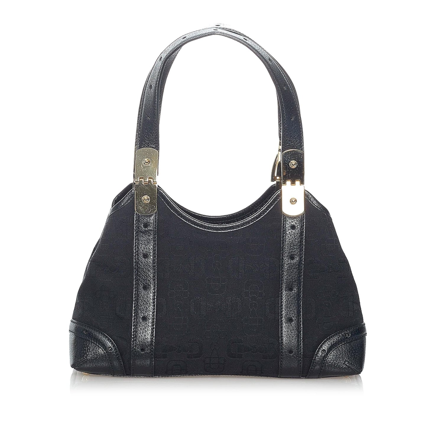 Gucci Horsebit SHG Canvas Black Satchel Bag