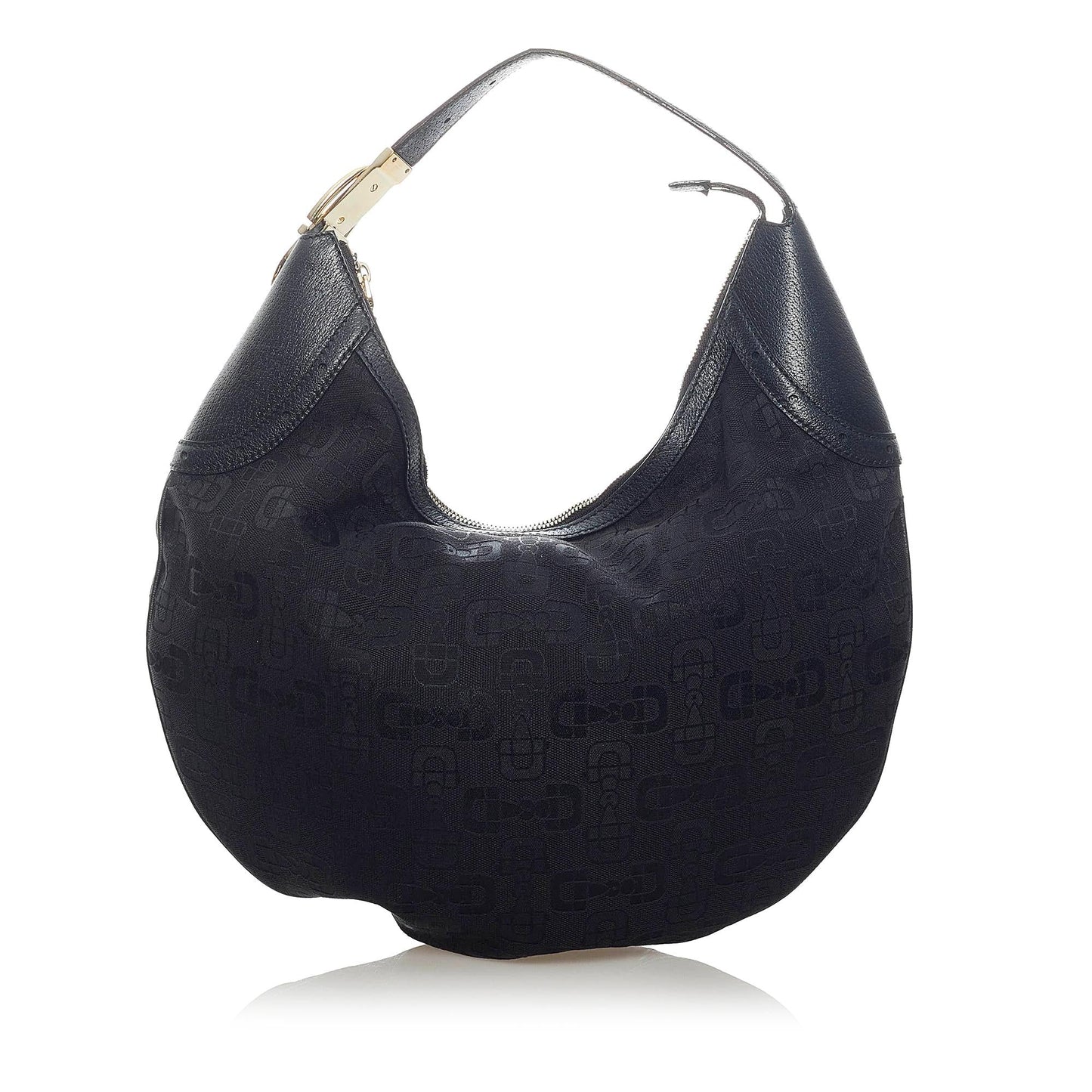 Gucci Horsebit SHG Canvas Black Shoulder Bag