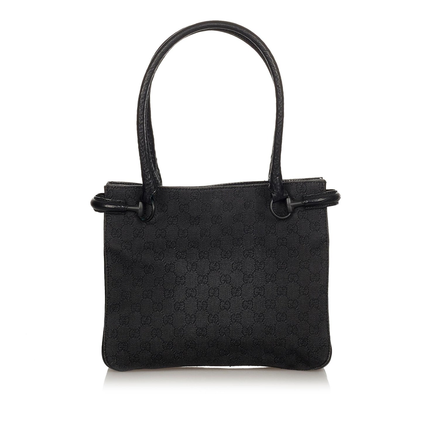 Gucci Horsebit SHG-7Ier59 Canvas Calf Black Shoulder Bag