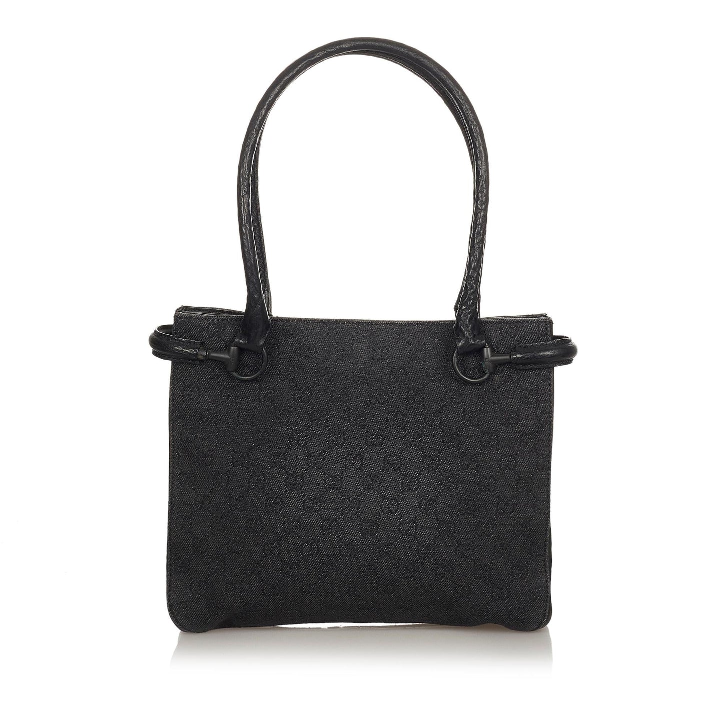 Gucci Horsebit SHG-7Ier59 Canvas Calf Black Shoulder Bag