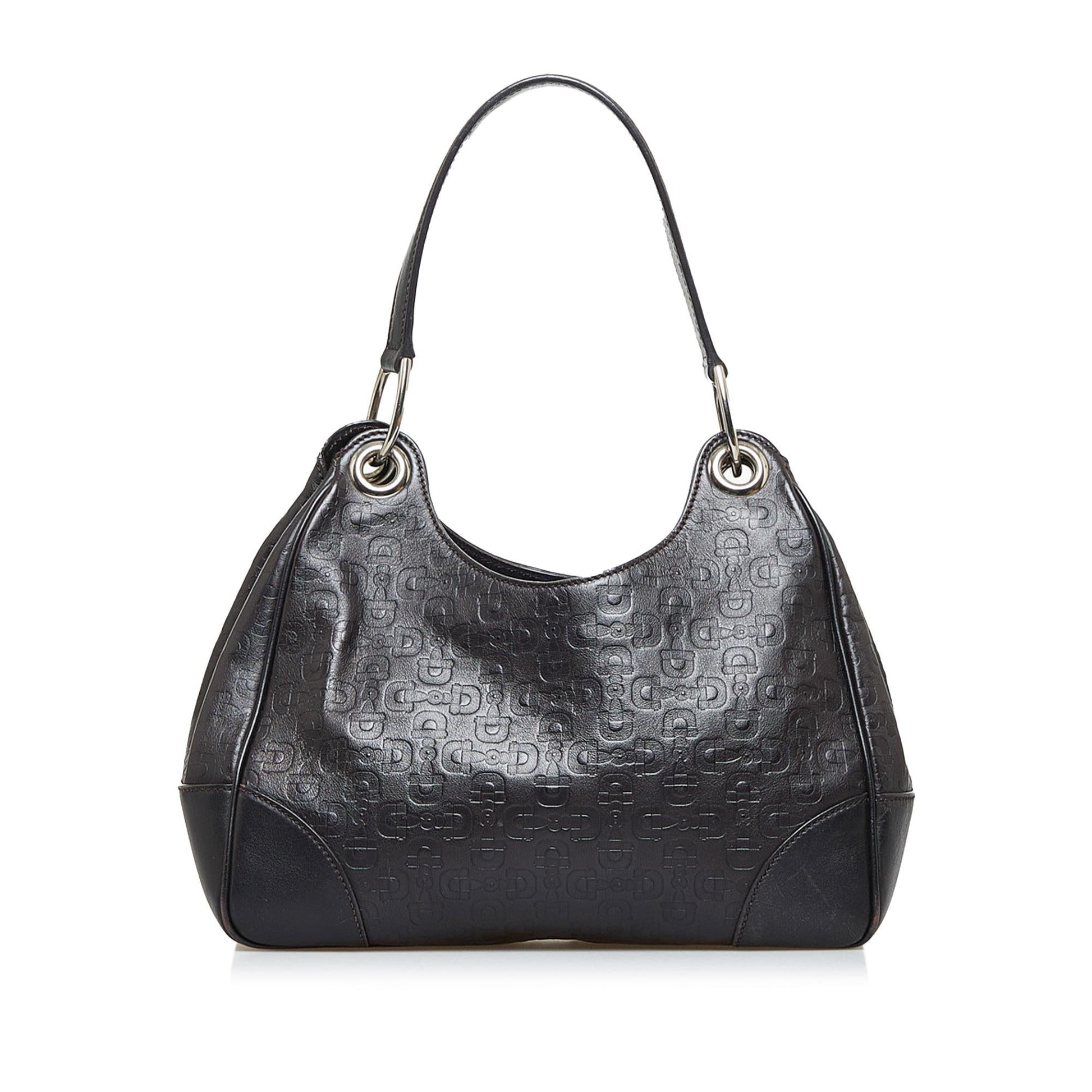 Gucci Horsebit Embossed SHG-96c9Qj Leather Calf Brown Shoulder Bag