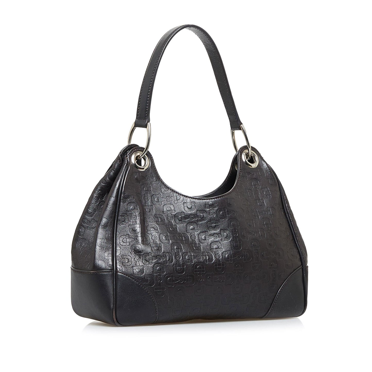 Gucci Horsebit Embossed SHG-96c9Qj Leather Calf Brown Shoulder Bag