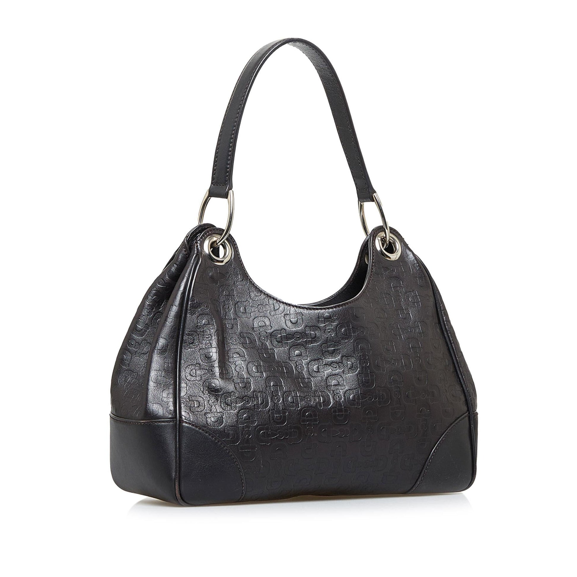 Gucci Horsebit Embossed SHG-96c9Qj Leather Calf Brown Shoulder Bag