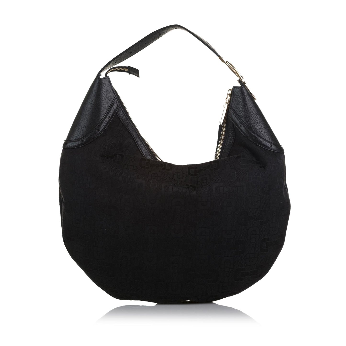 Gucci Horsebit Glam SHG-gJLpT0 Canvas Black Shoulder Bag