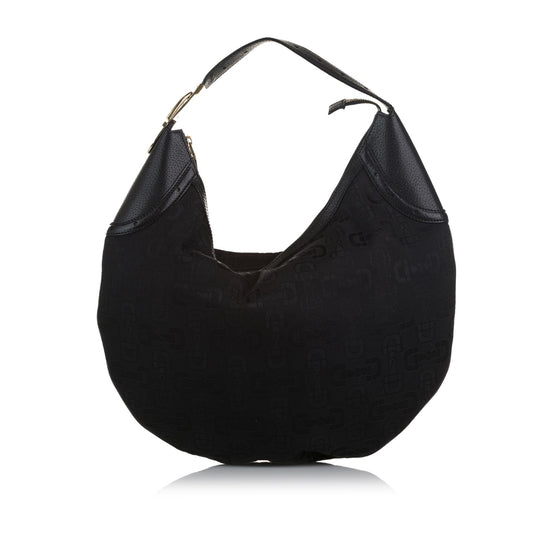 Gucci Horsebit Glam SHG-gJLpT0 Canvas Black Shoulder Bag