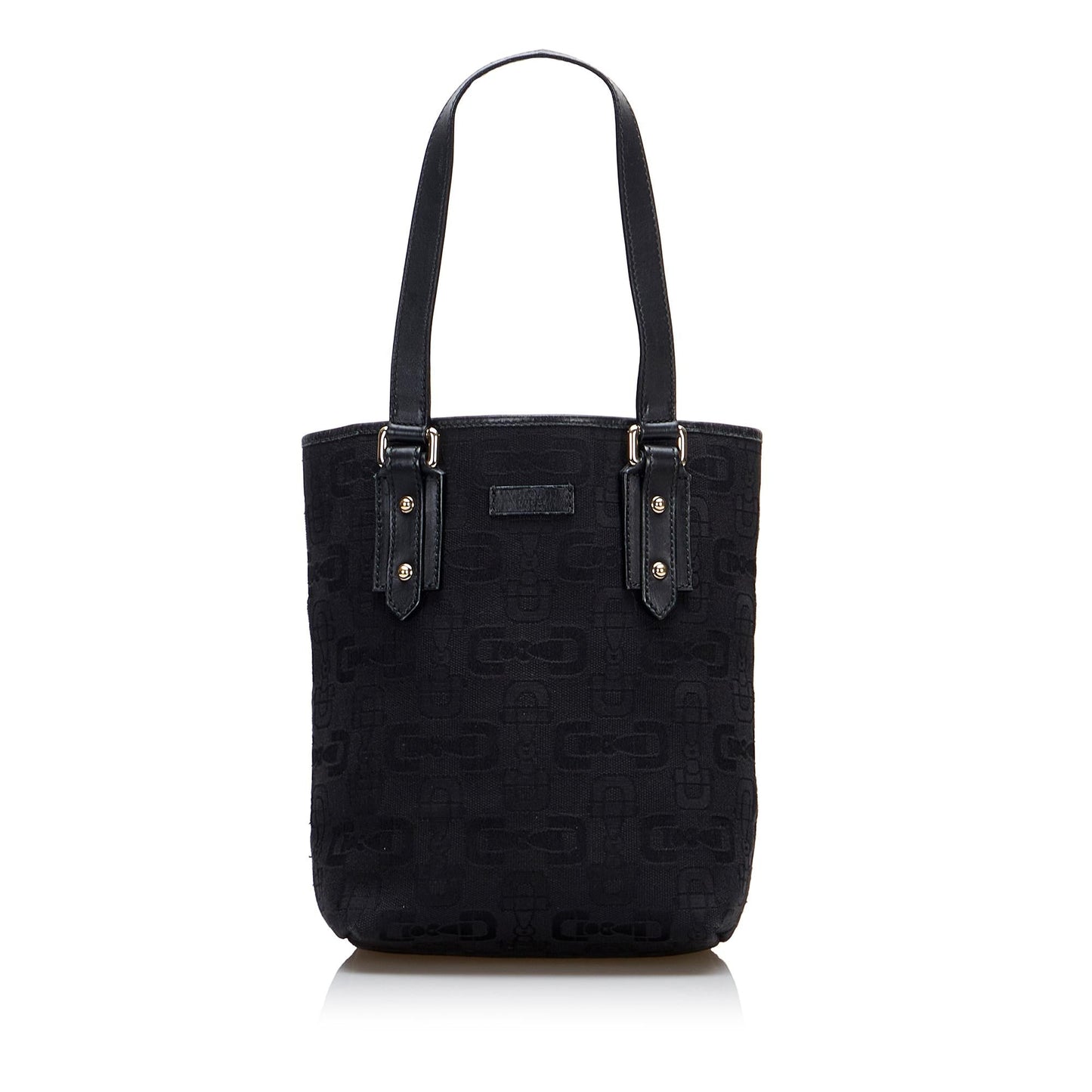Gucci Horsebit SHG-o5pRFo Canvas Black Satchel Bag