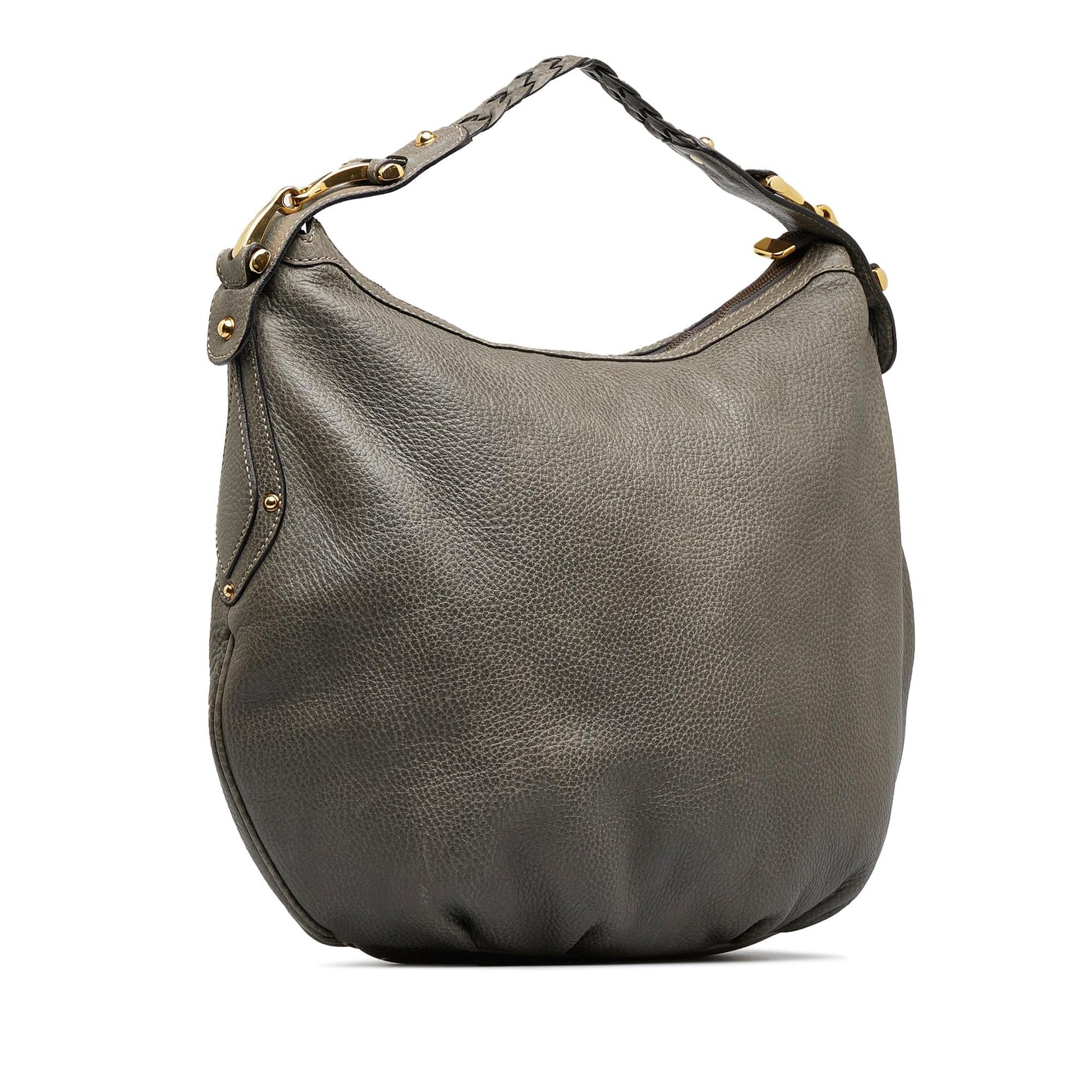 Gucci Horsebit SHG-5epsCT Calf Silver Shoulder Bag