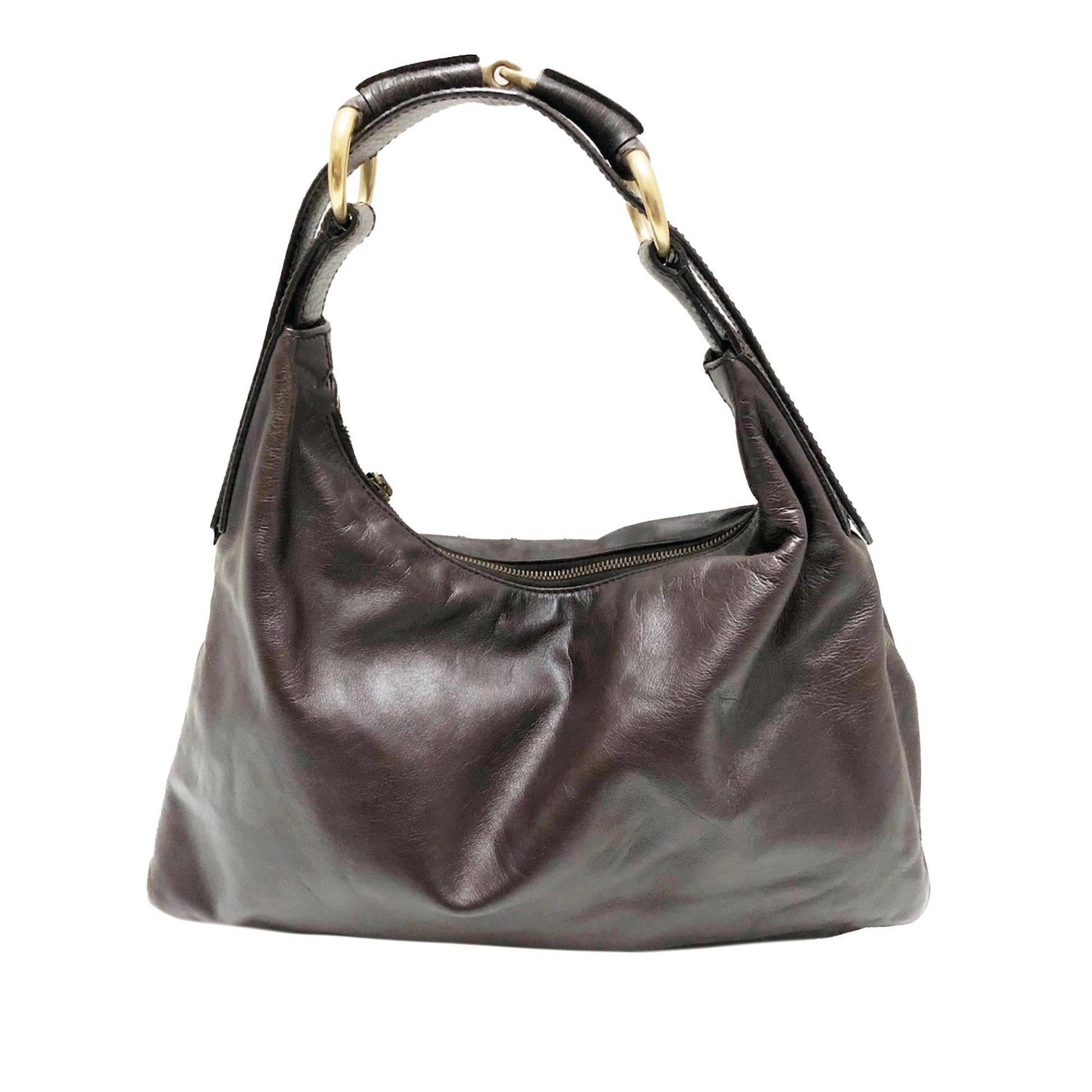Gucci Horsebit SHG-dgyqY3 Calf Brown Shoulder Bag