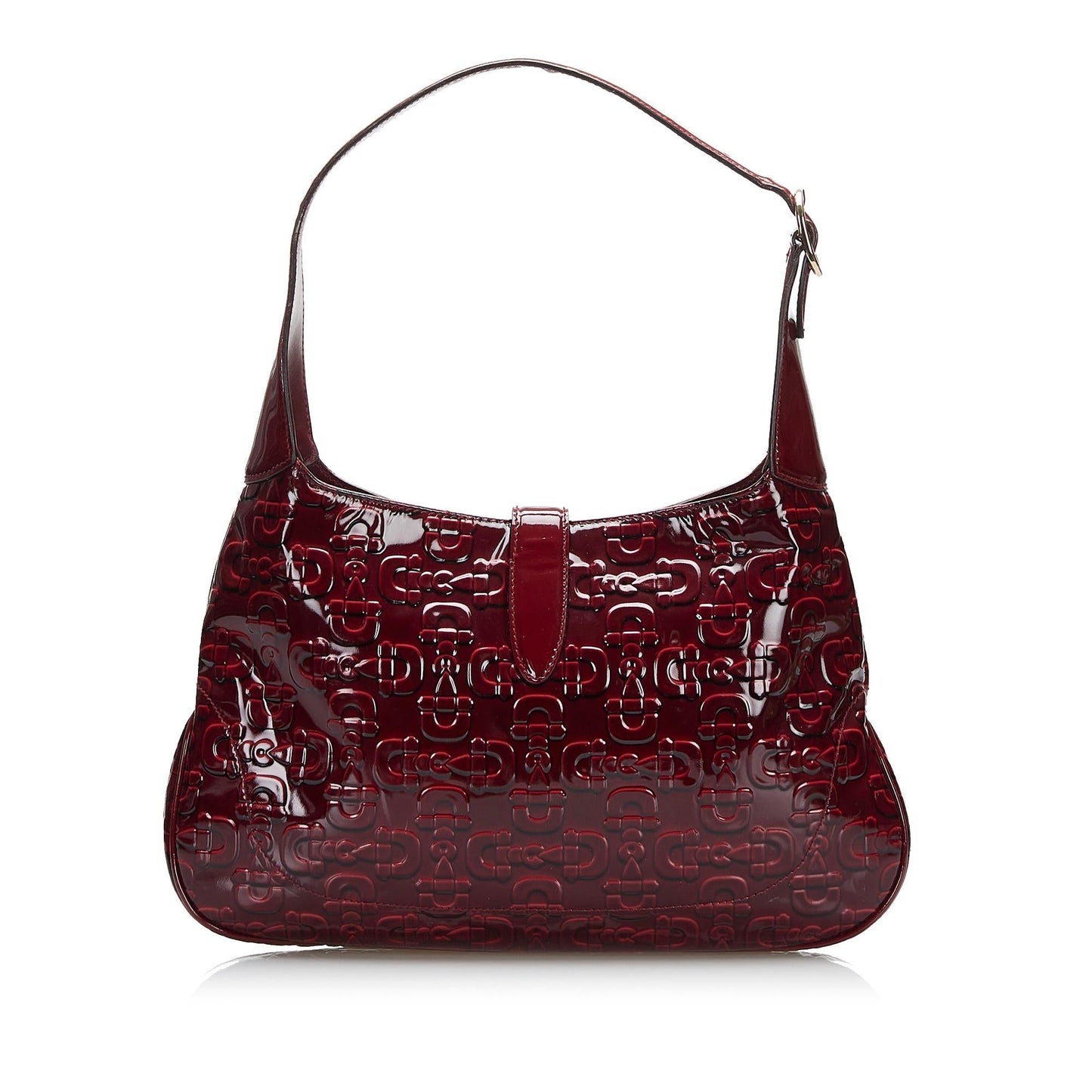 Gucci Horsebit Jackie SHG-7VSXPA Leather Patent Red Shoulder Bag
