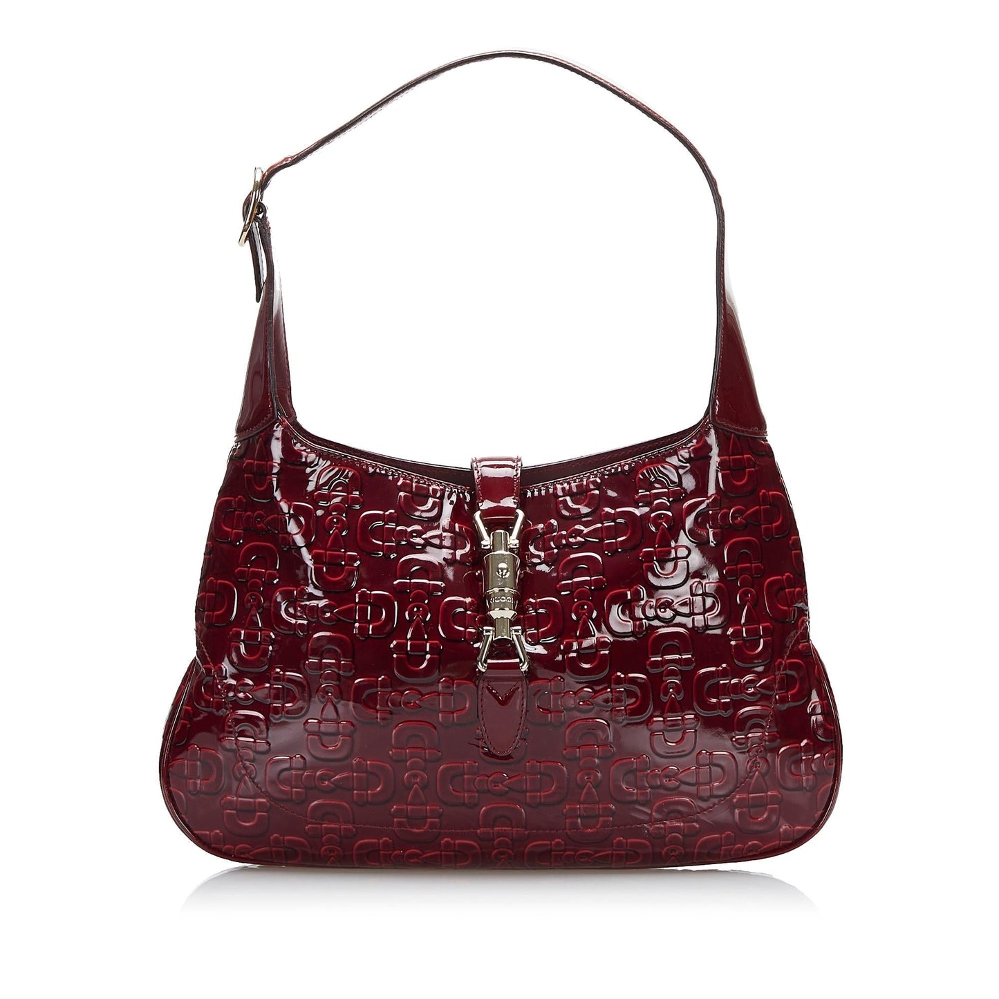 Gucci Horsebit Jackie SHG-7VSXPA Leather Patent Red Shoulder Bag