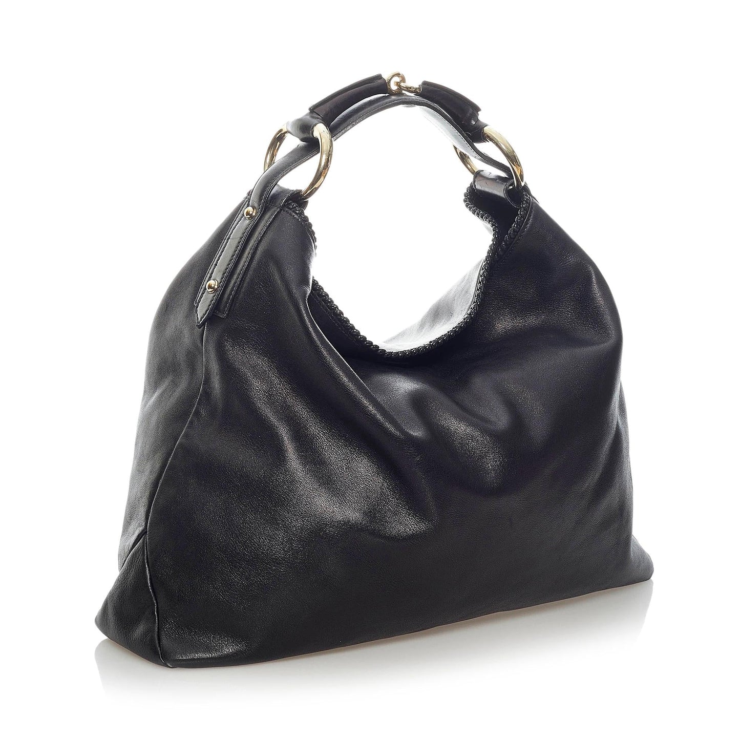 Gucci Horsebit SHG Leather Calf Black Shoulder Bag Bag Shg