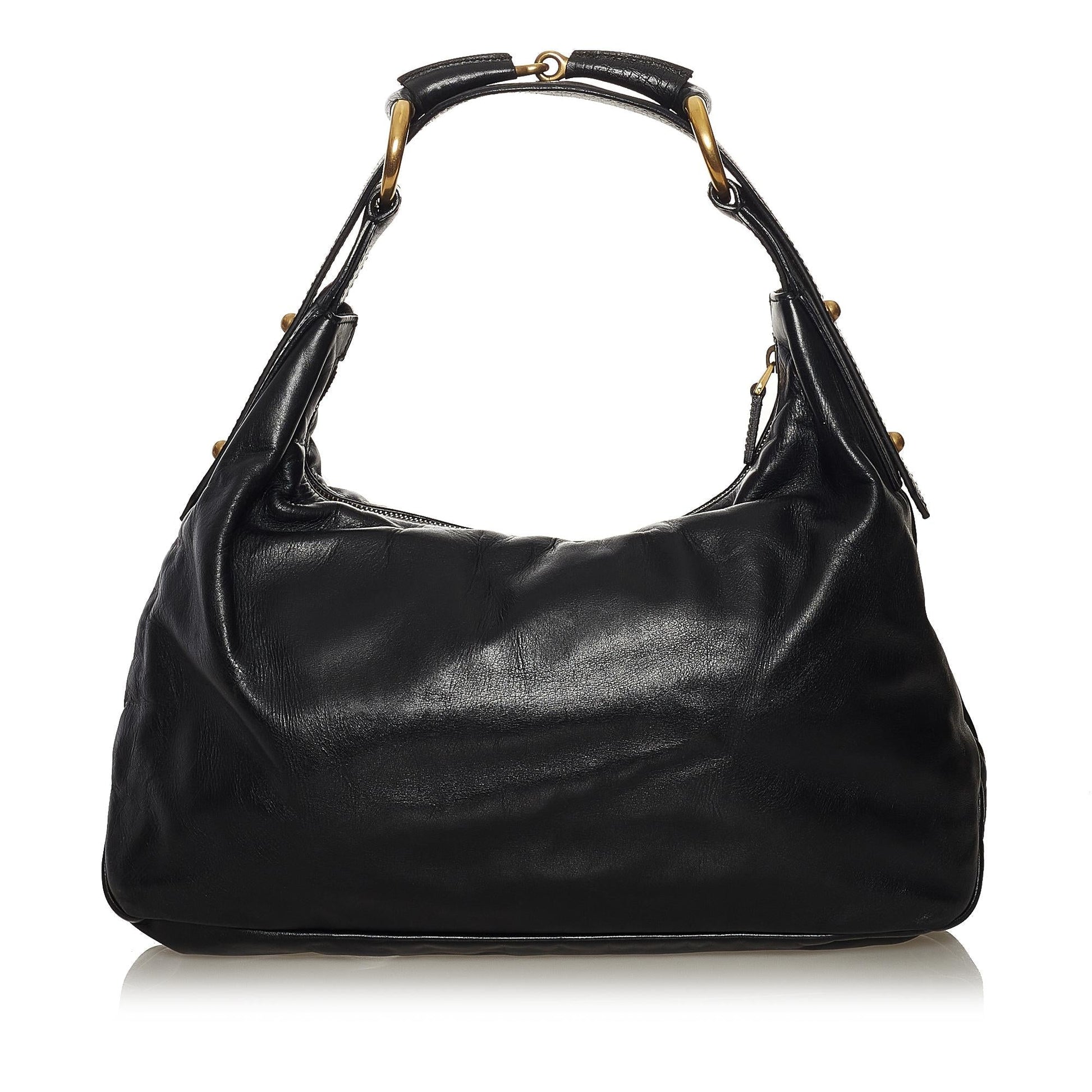 Gucci Horsebit SHG Leather Calf Black Shoulder Bag