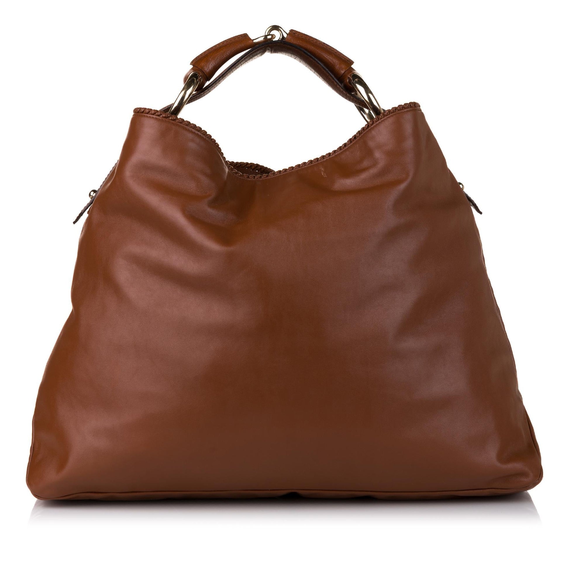 Gucci Horsebit SHG Leather Calf Brown Tote Bag