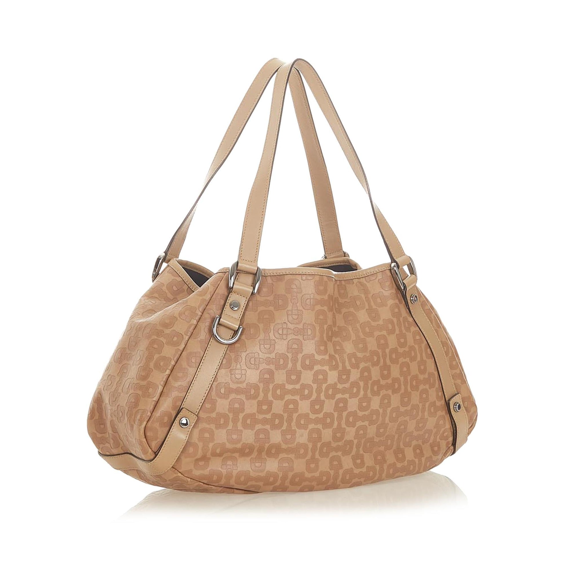 Gucci Horsebit Pelham SHG-WS25sg Canvas Brown Tote Bag