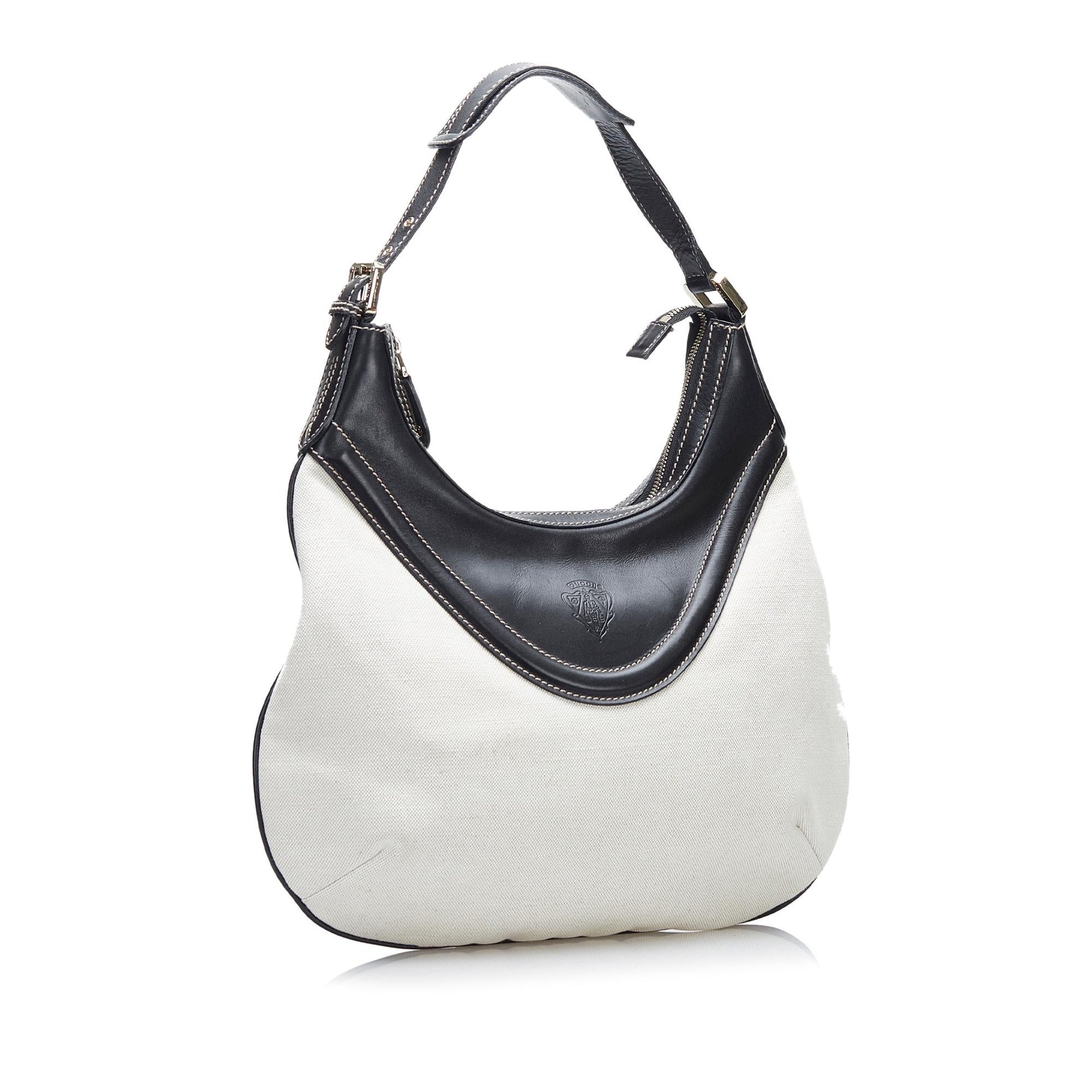 Gucci Hysteria Crest SHG Canvas White Shoulder Bag
